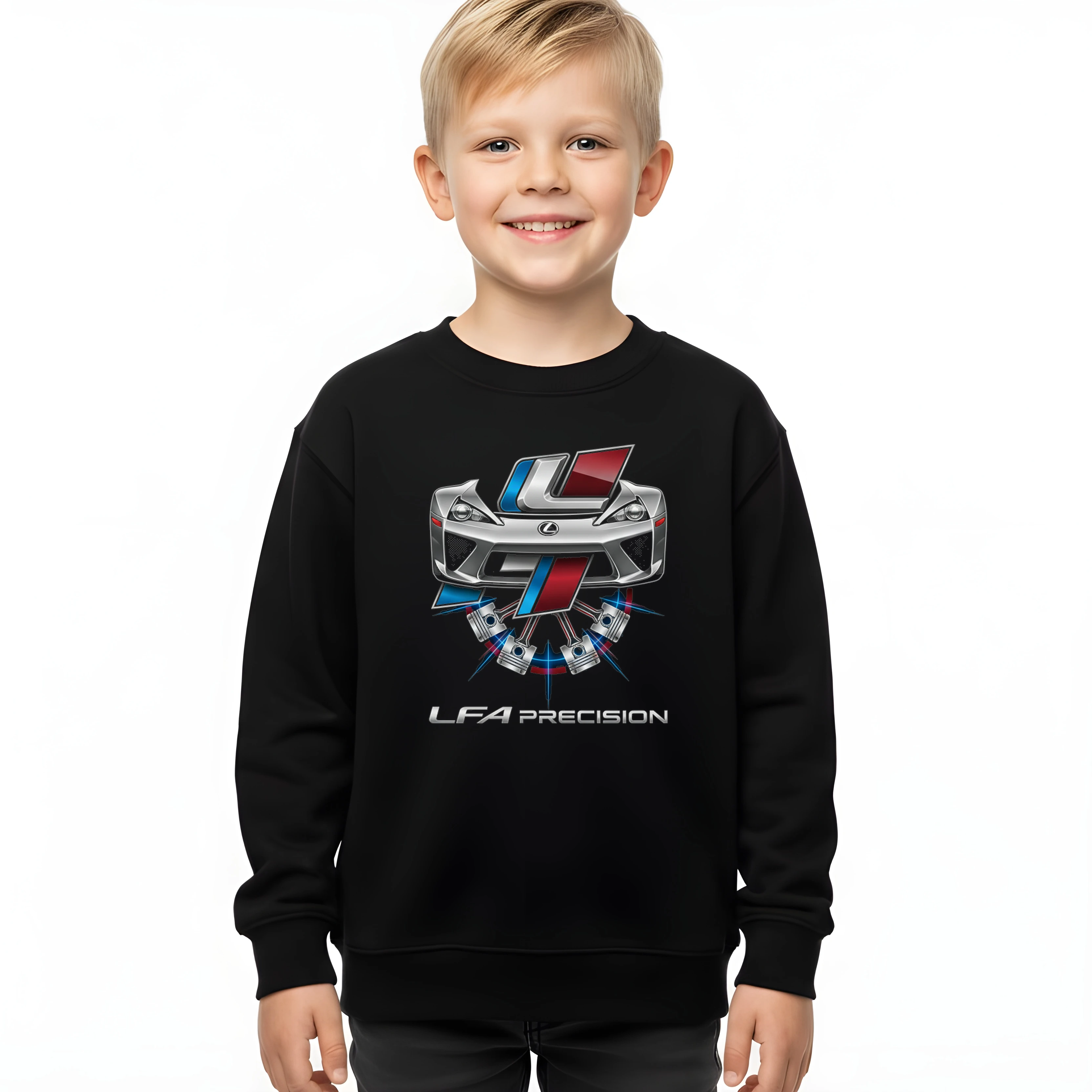 kids_sweatshirt_black_Lexus_Lfa_Přesnost_Vysokooktánového_Srdce_A_Síla_Elegance_Black