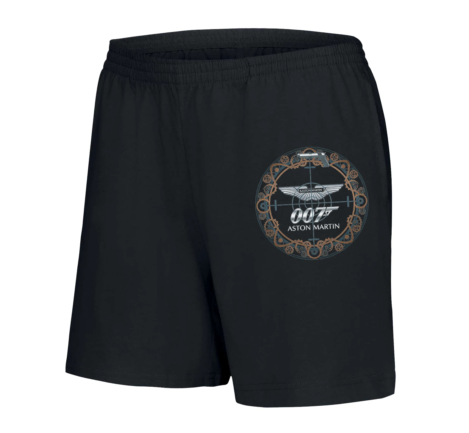 woman_shorts_black_Šarm_Elegance_A_Síla_Aston_Martin_007_V_Mechanickém_Terči_Black