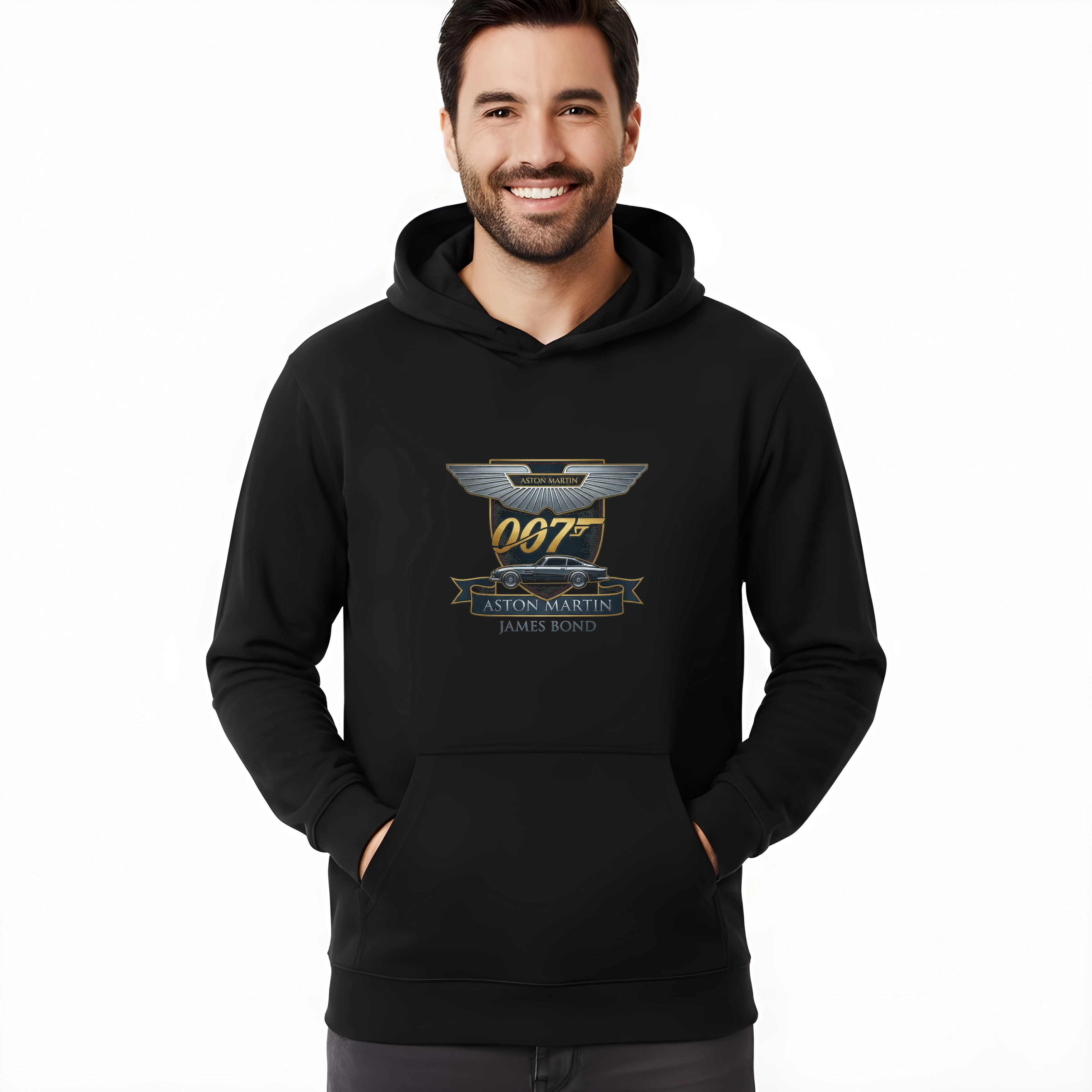 hoodie_black_Ikonická_Elegance_Aston_Martin_V_Záři_James_Bond_Black