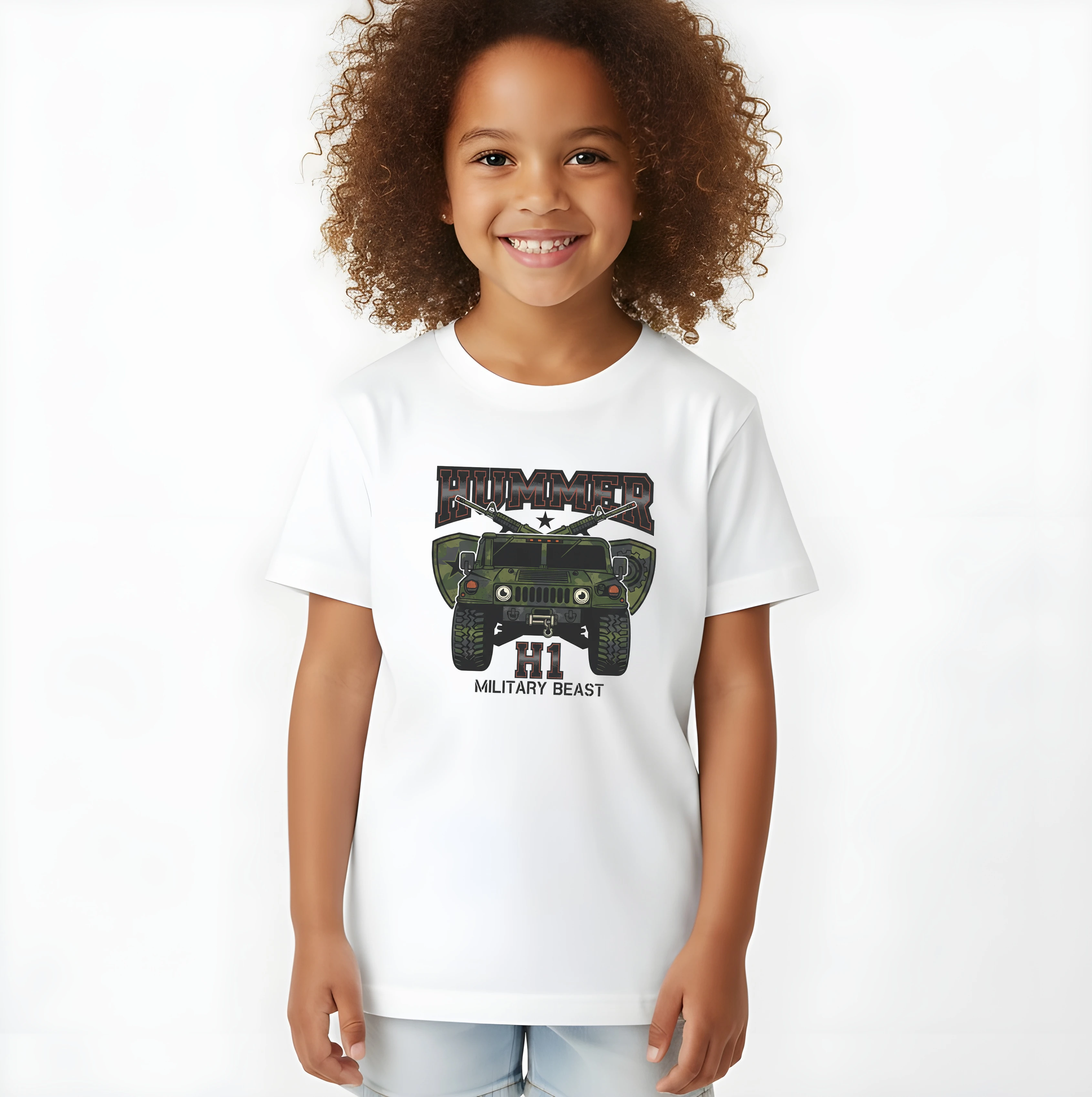 kids_tshirt_white_Hummer_H1_Vojenská_Bestie_Maskáčový_Terénní_Obr_White