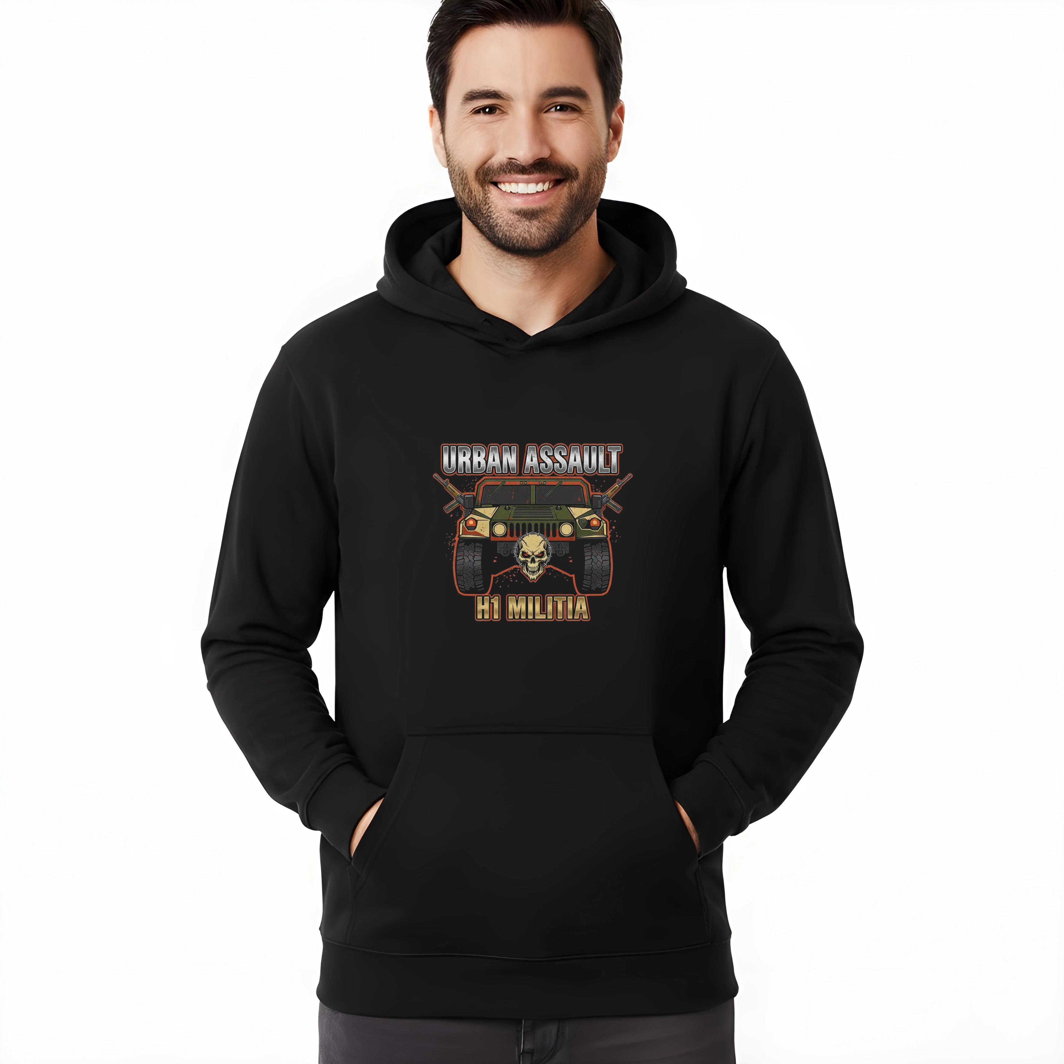 hoodie_black_Městská_Obrněná_Bestie_Urban_Assault_H1_Militia_V_Akci_Black