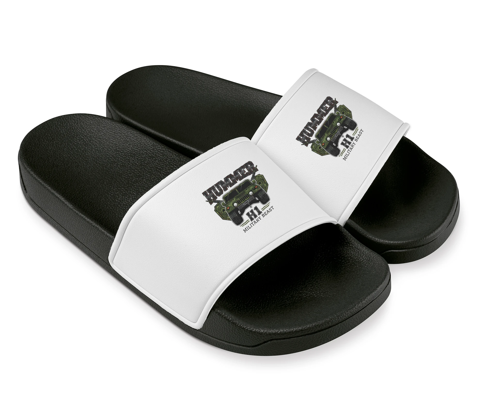 slippers_white_Hummer_H1_Maskovaný_Vojenský_Bestiář_Silnic_A_Terénů_White