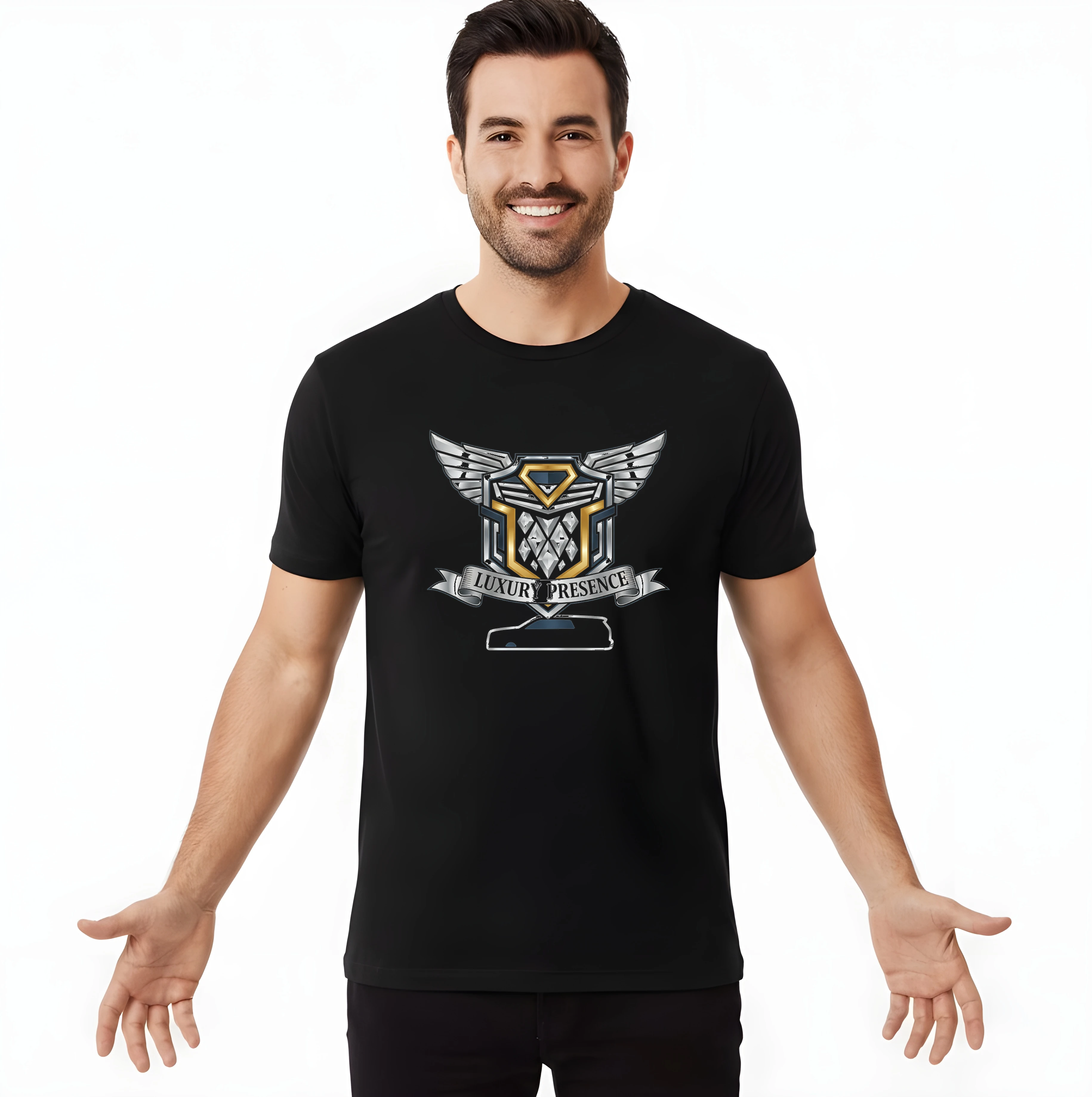 Férfi póló Wings Shield Exkluzív Presence Luxus Presence Diamond Elegance