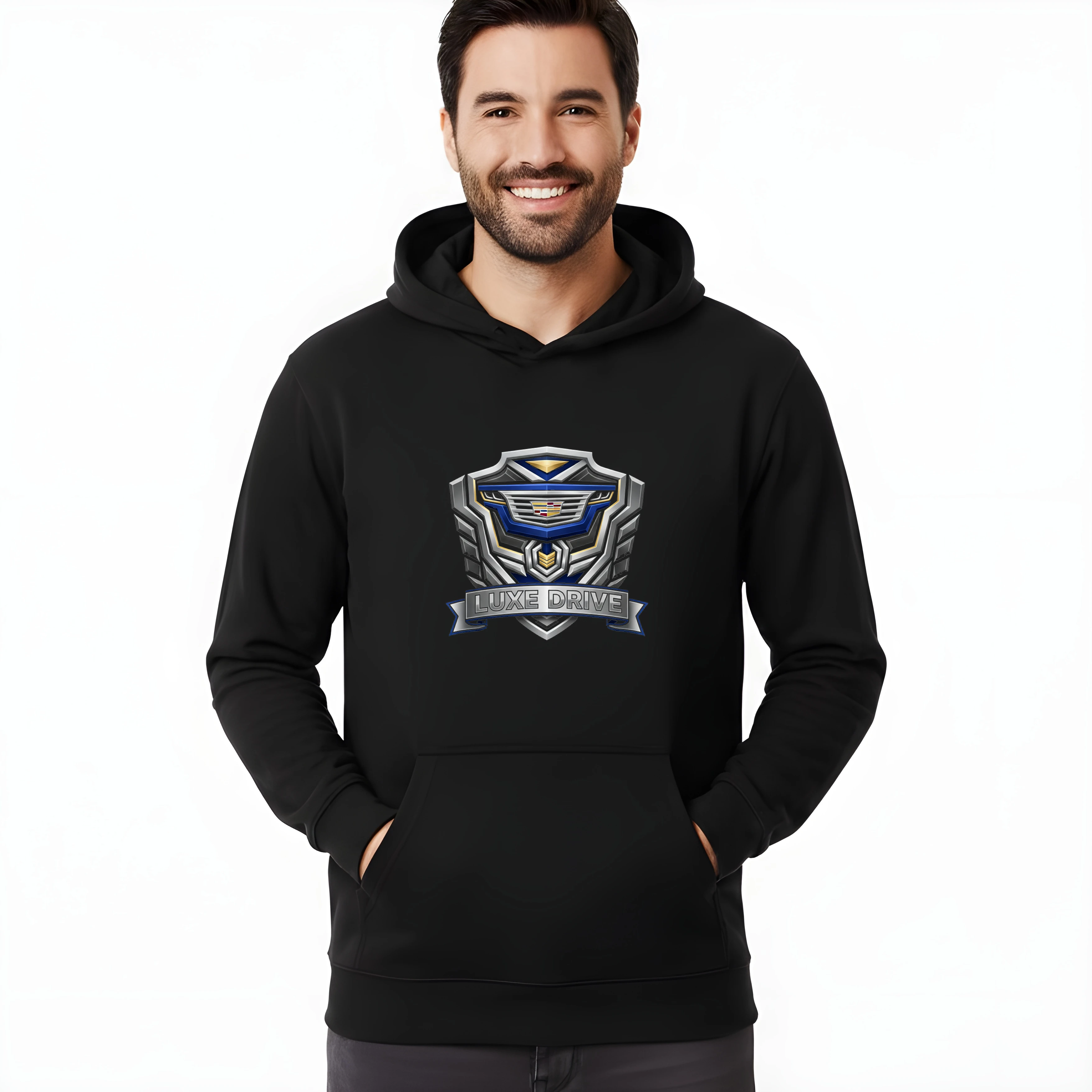 hoodie_black_Štít_Prémiového_Luxusu_Síla_Elegance_A_Styl_Luxe_Drive_Black
