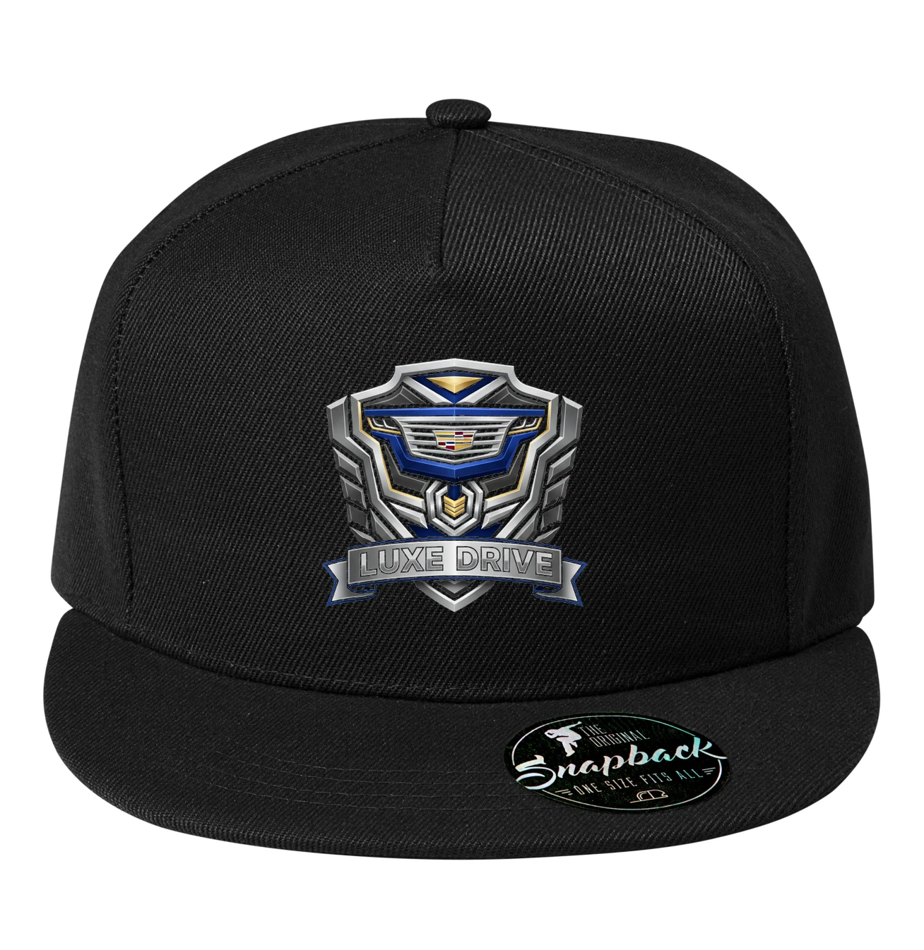 snapback_black_Štít_Prémiového_Luxusu_Síla_Elegance_A_Styl_Luxe_Drive_Black