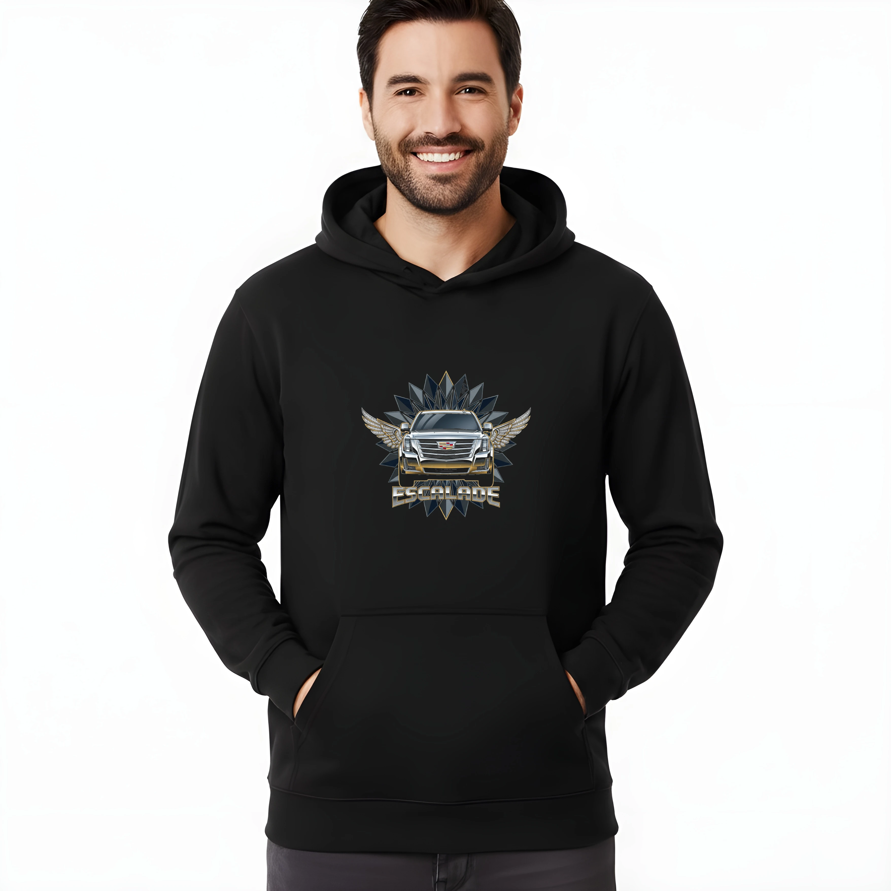 hoodie_black_Escalade_Luxusní_Chromový_Lesk_Zlatých_Křídel_Královská_Přítomnost_Black