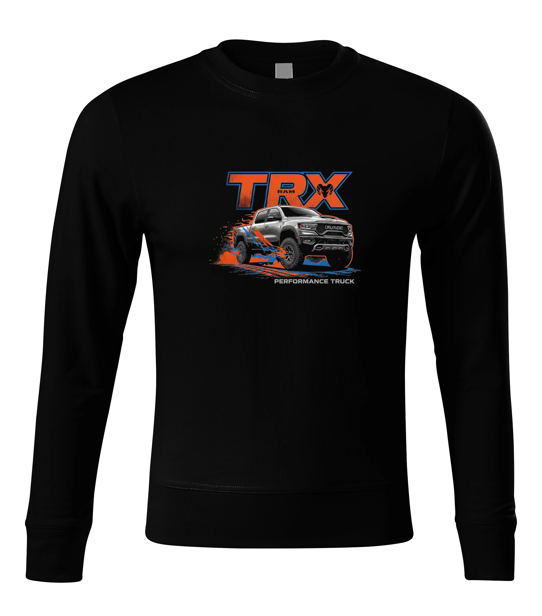 sweatshirt_black_Divoký_Trx_Ram_Výkon_Offroad_Síla_A_Adrenalin_Black