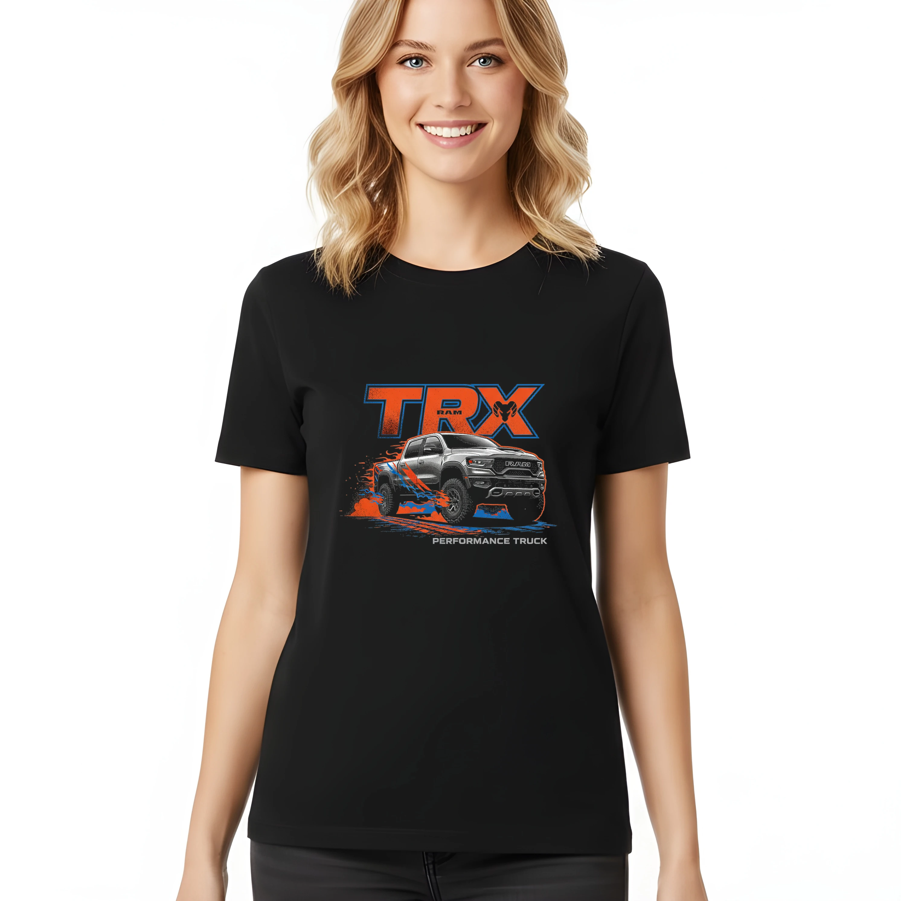 woman_tshirt_black_Divoký_Trx_Ram_Výkon_Offroad_Síla_A_Adrenalin_Black