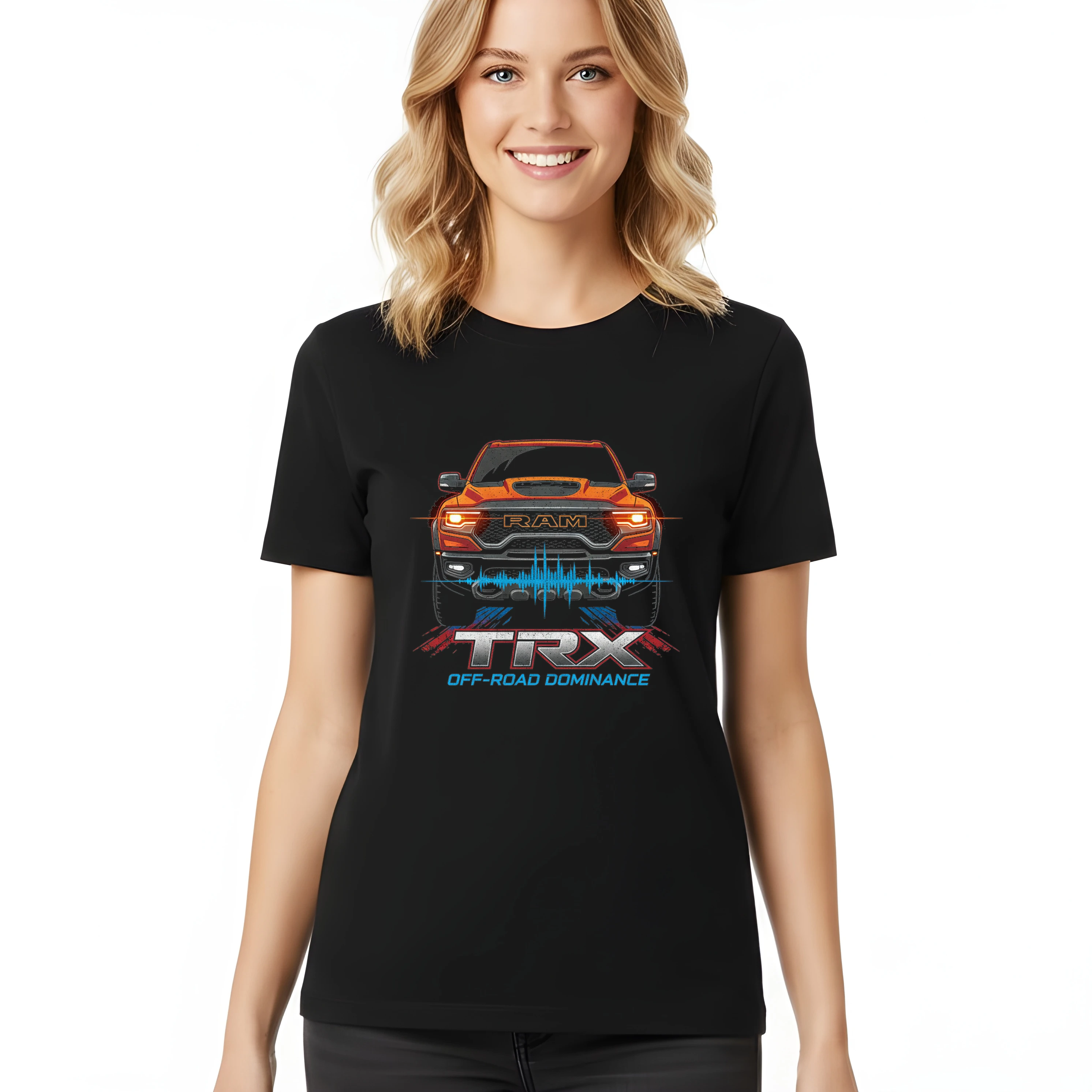 woman_tshirt_black_Ram_Trx_Řev_Silného_Terénního_Vládce_Offroad_Dominance_Black