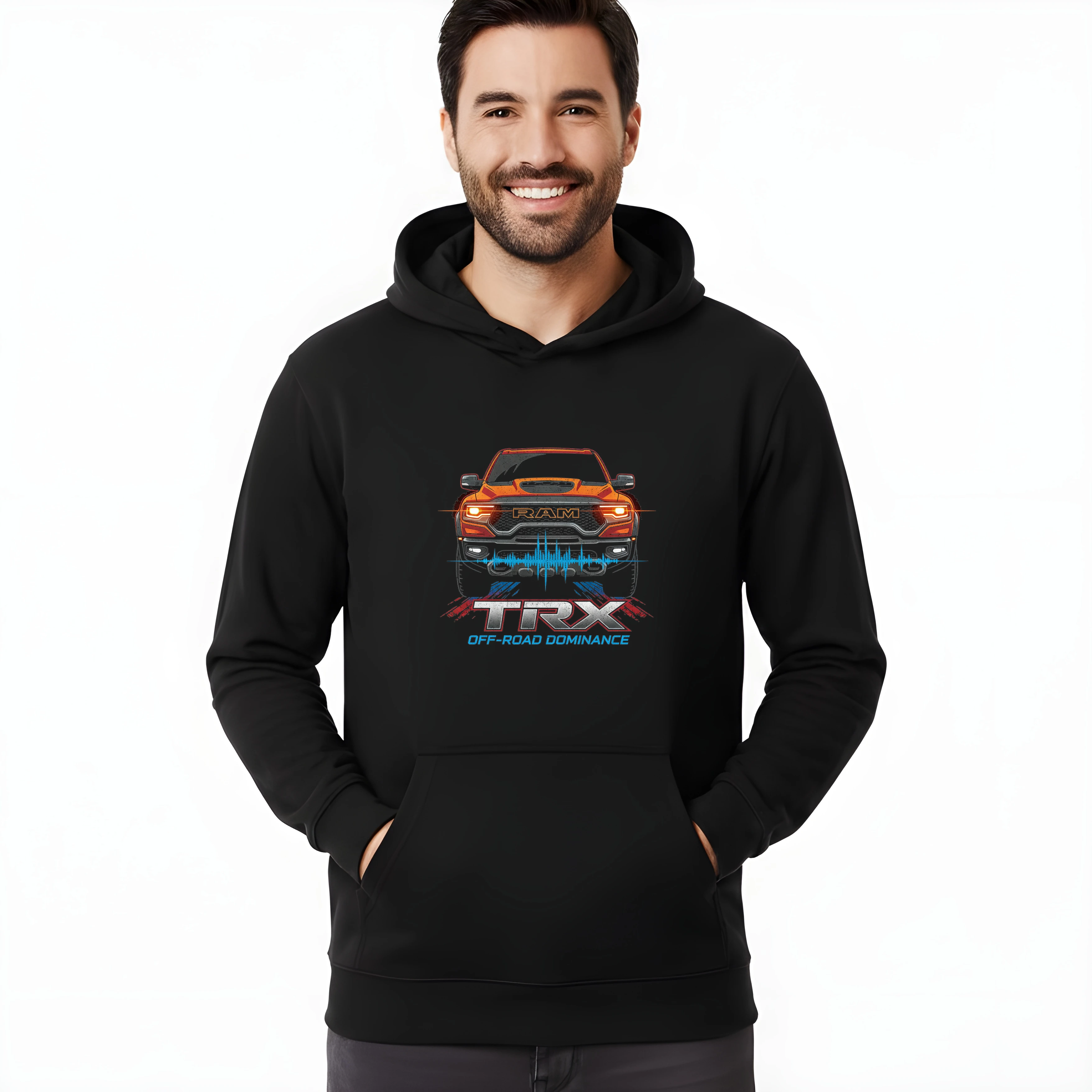 hoodie_black_Ram_Trx_Řev_Silného_Terénního_Vládce_Offroad_Dominance_Black
