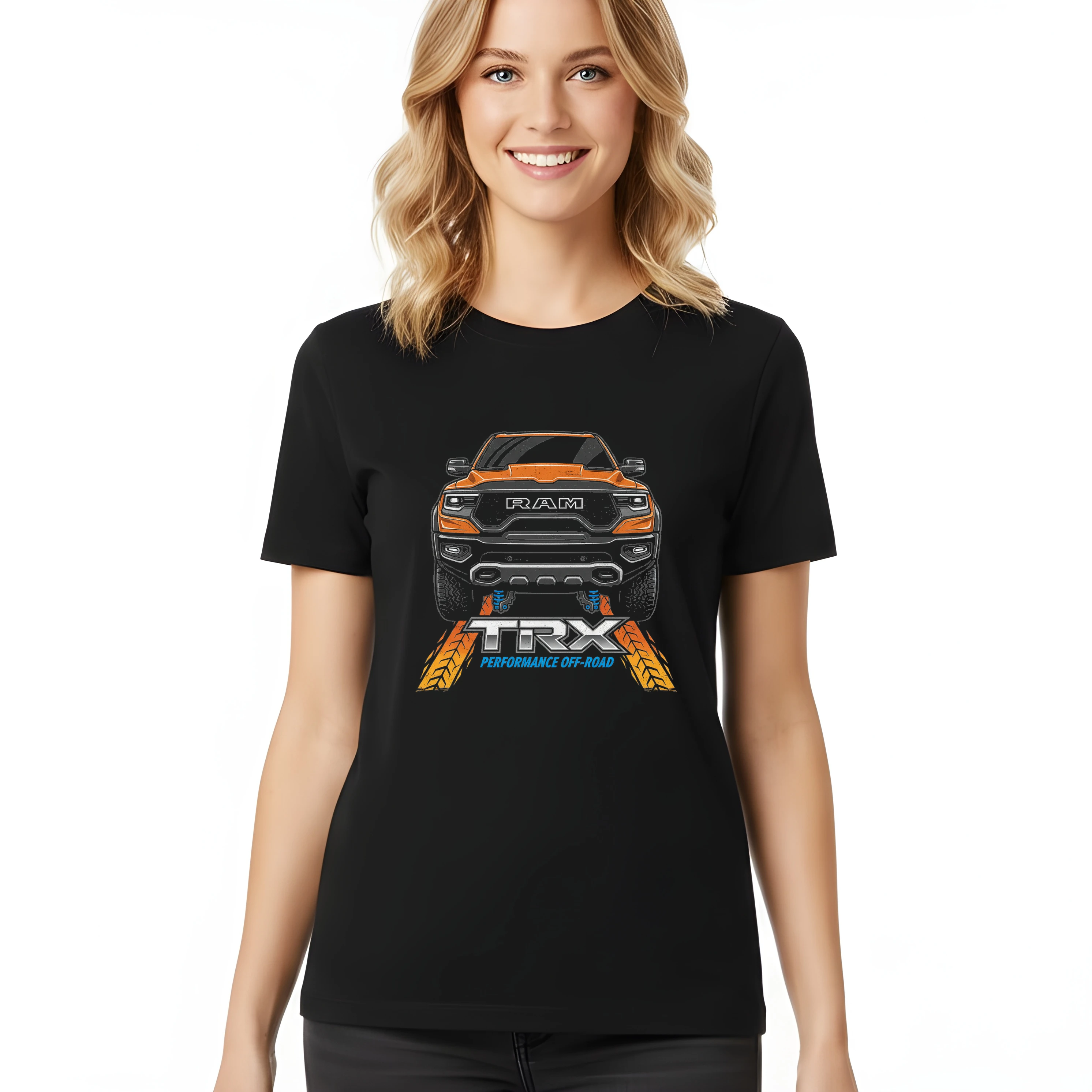 woman_tshirt_black_Divoký_Ram_Trx_Performance_Offroad_Síla_Pro_Každý_Terén_Black