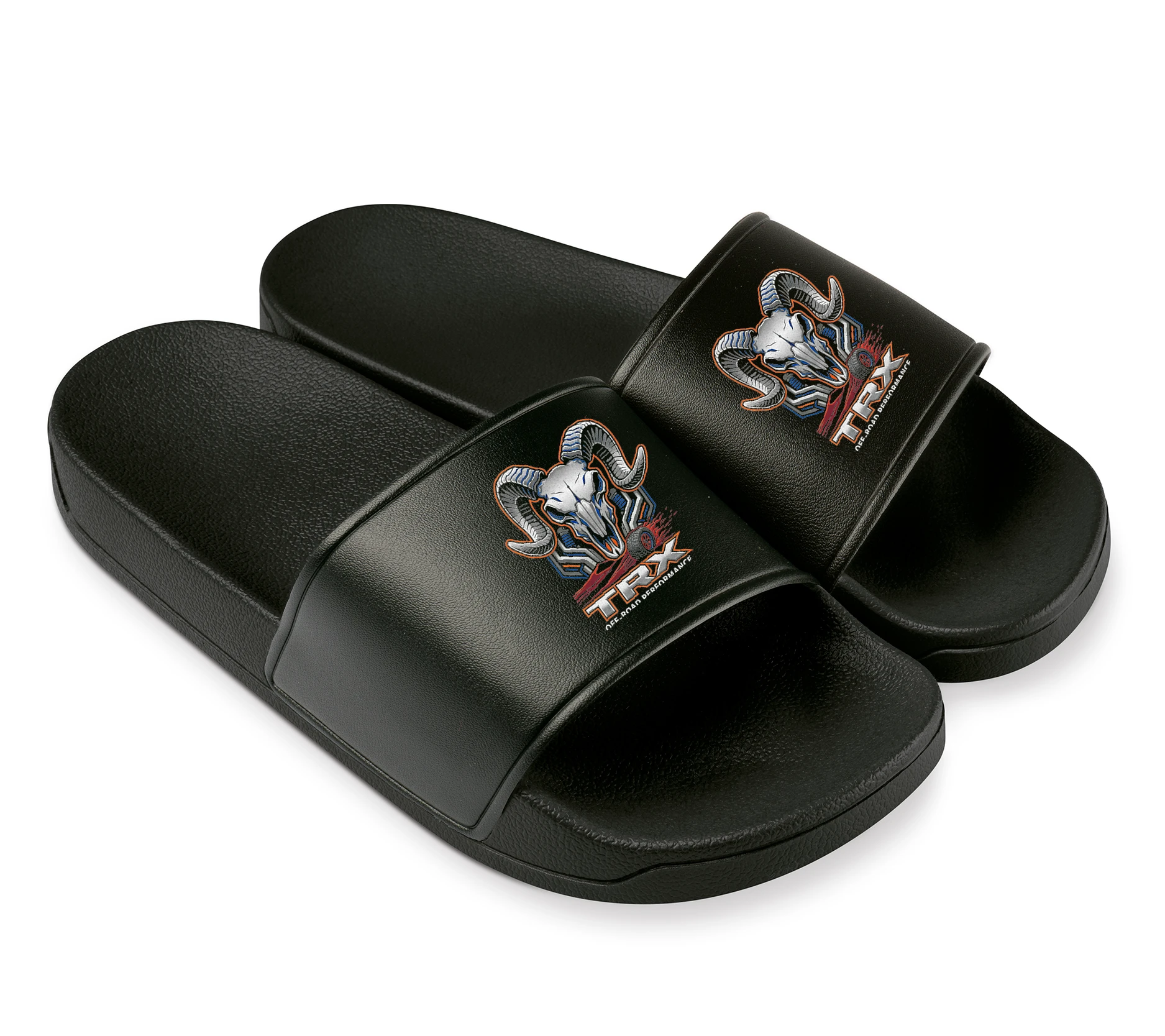 slippers_black_Divoká_Rohatá_Lebka_Trx_Offroadová_Síla_A_Styl_Black