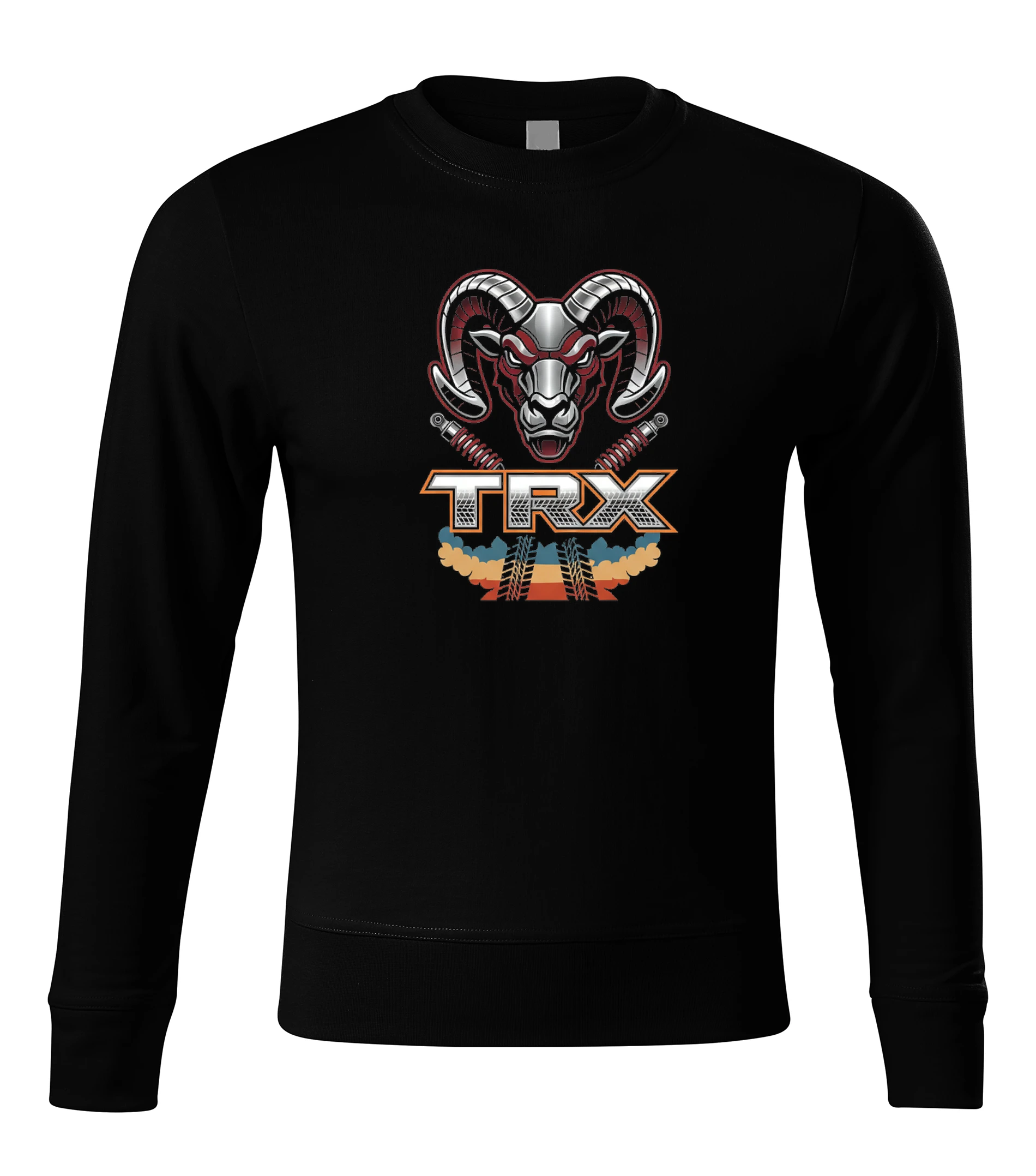 sweatshirt_black_Divoký_Ram_Trx_Síla_Offroadu_Agrese_A_Prachu_Black