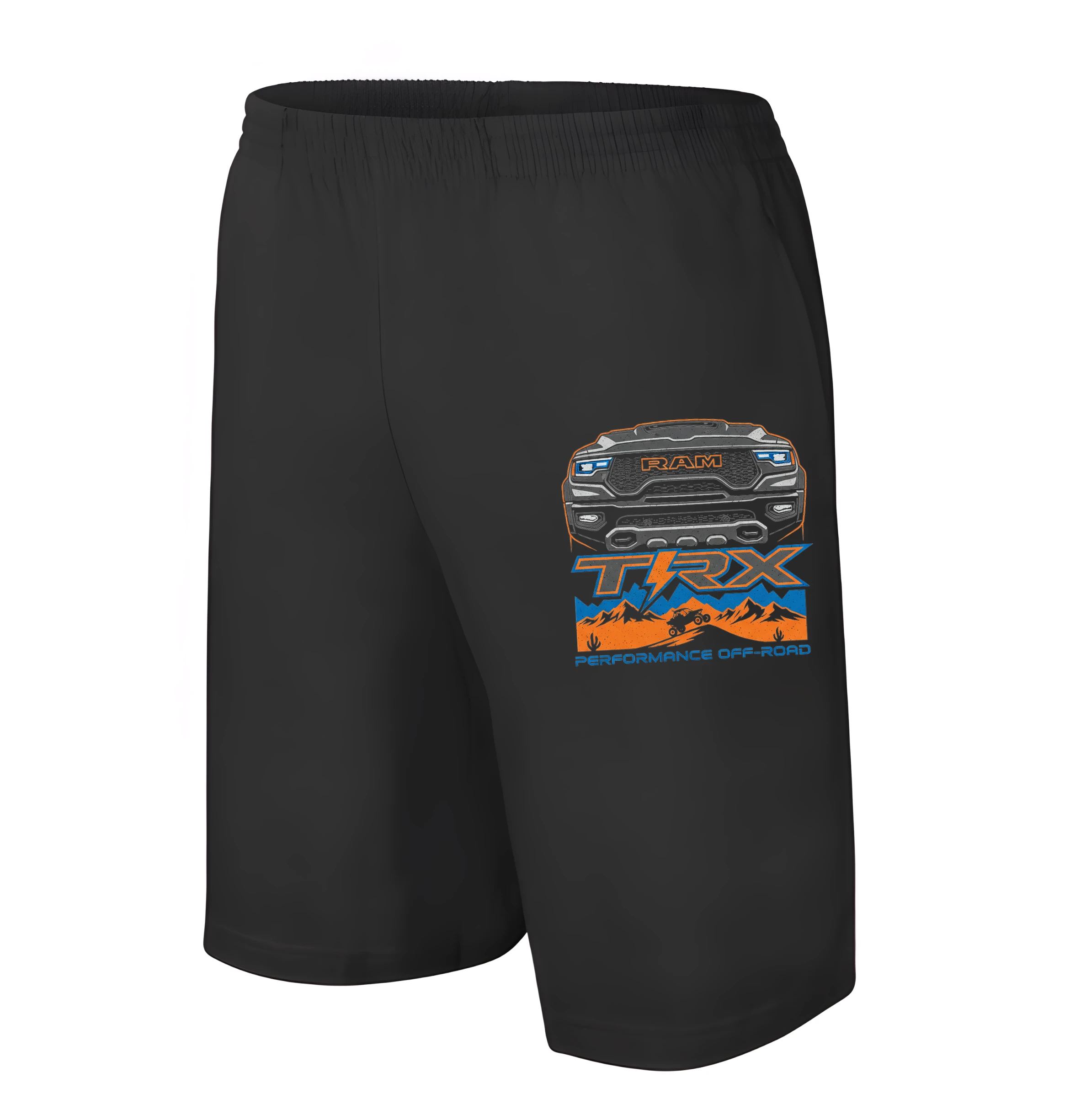 men_shorts_black_Divoká_Ram_Trx_Pouštní_Výkon_A_Performance_Offroad_Dobrodružství_Black