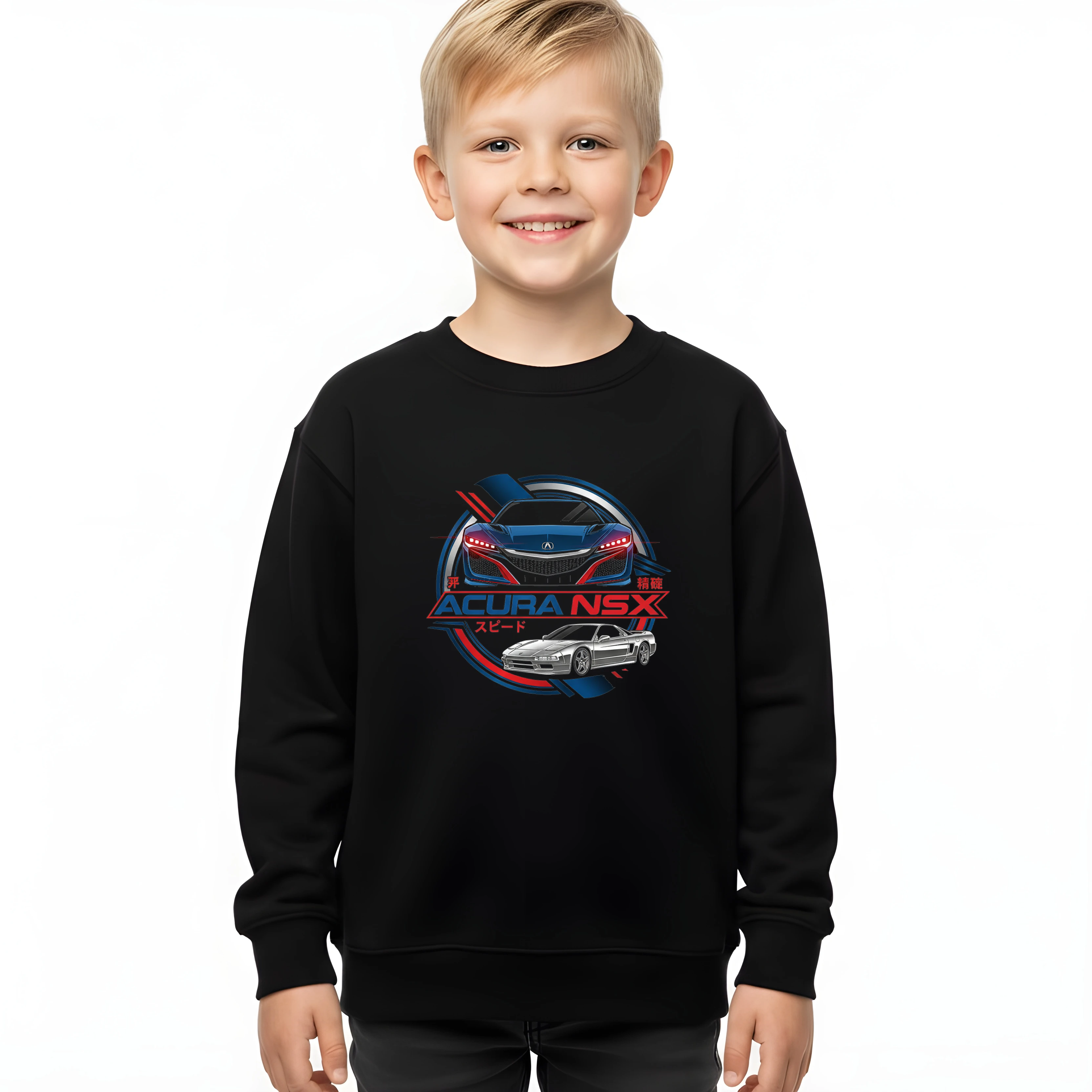 kids_sweatshirt_black_Acura_Nsx_Japonská_Ikona_Rychlosti_A_Přesnosti_Ve_Futuristickém_Designu_Black