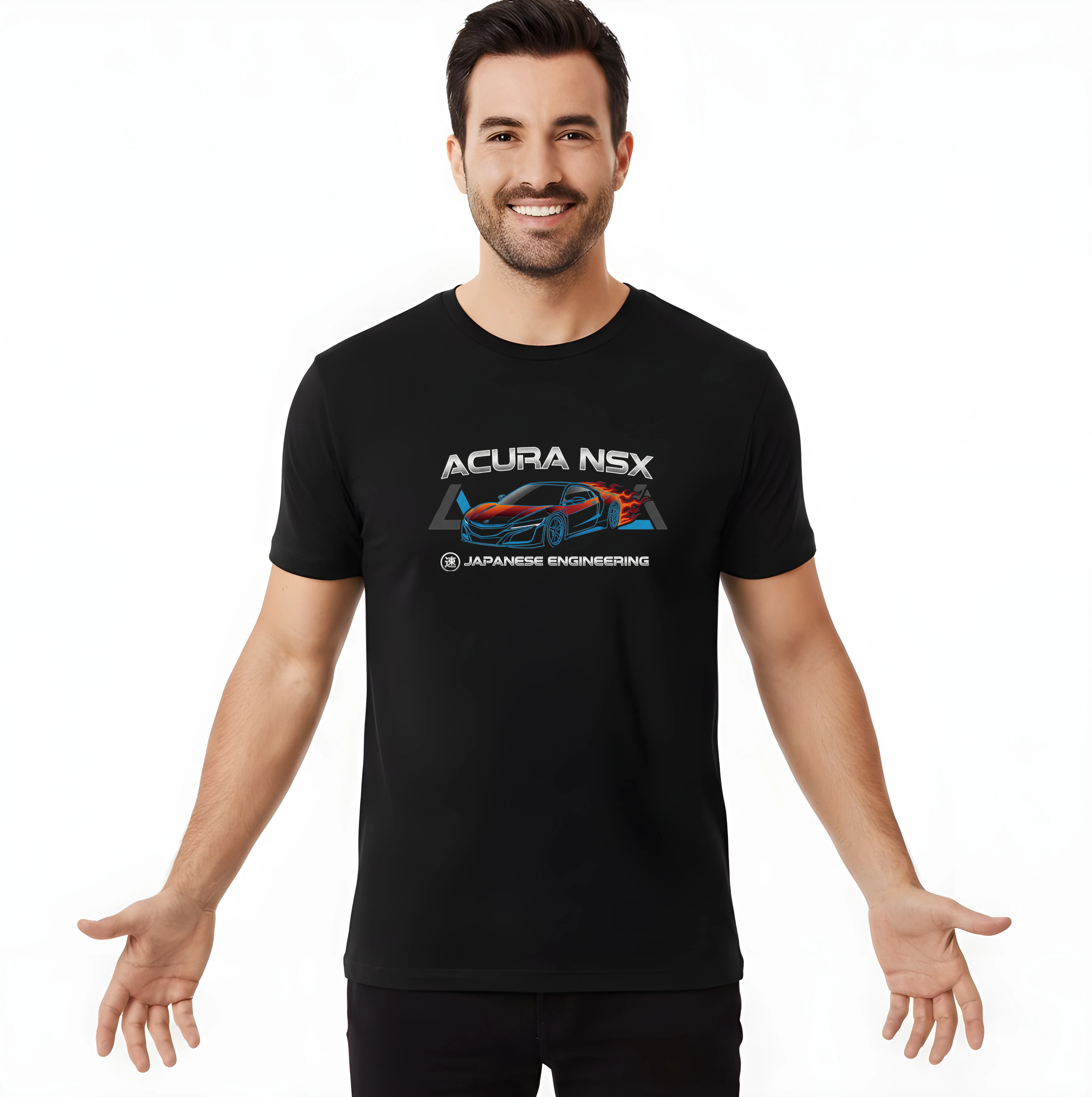 men_tshirt_black_Acura_Nsx_Japonská_Inženýrská_Legenda_Plameny_Rychlost_A_Styl_Black_uptop