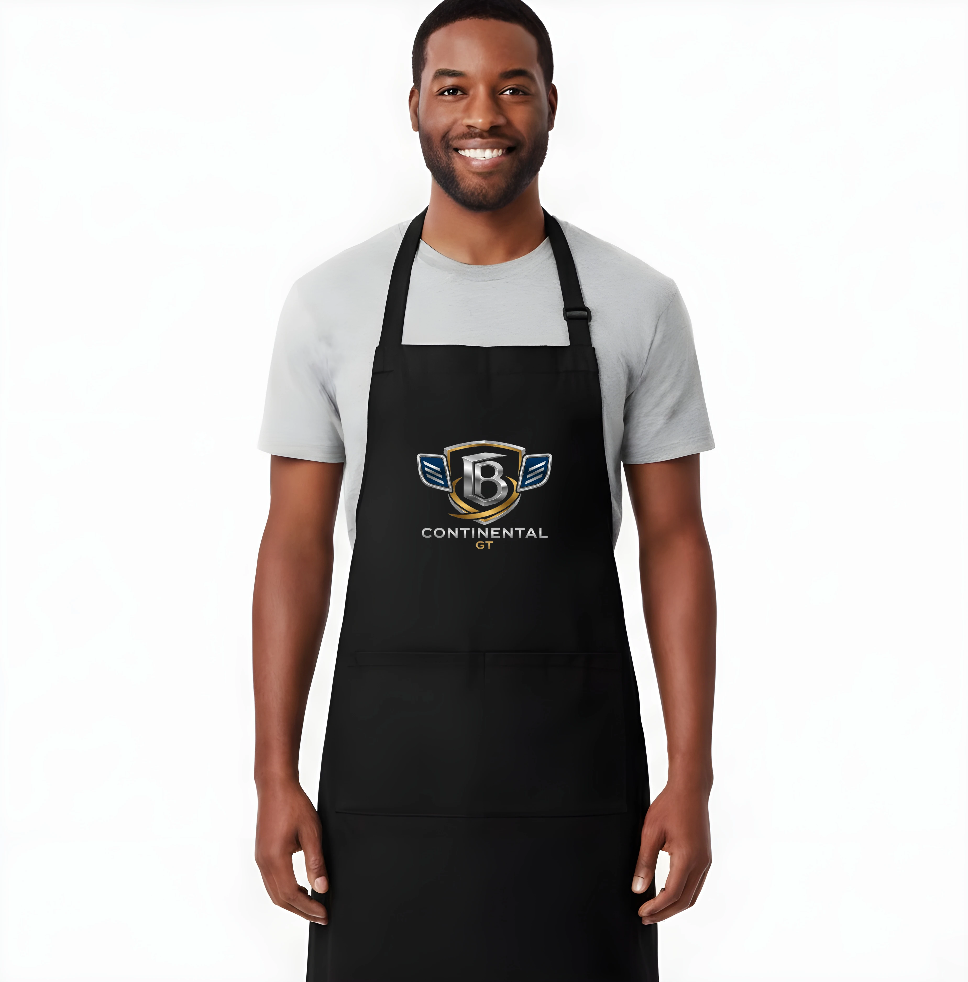 apron_black_Luxusní_Symbol_Continental_Gt_Zlatý_Štít_A_Křídla_Black