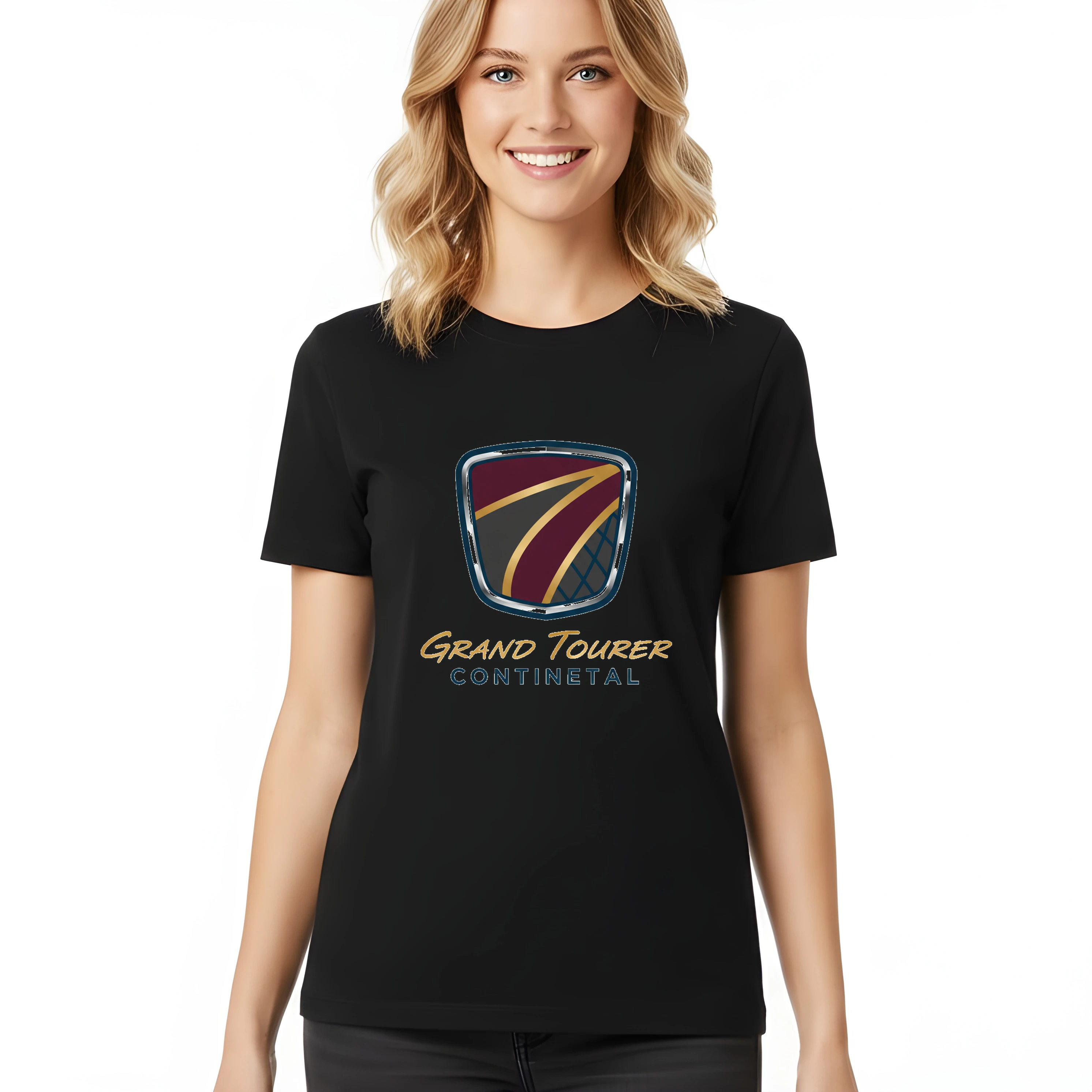 woman_tshirt_black_Královský_Štít_Grand_Tourer_Continental_Luxusní_Cesta_Black