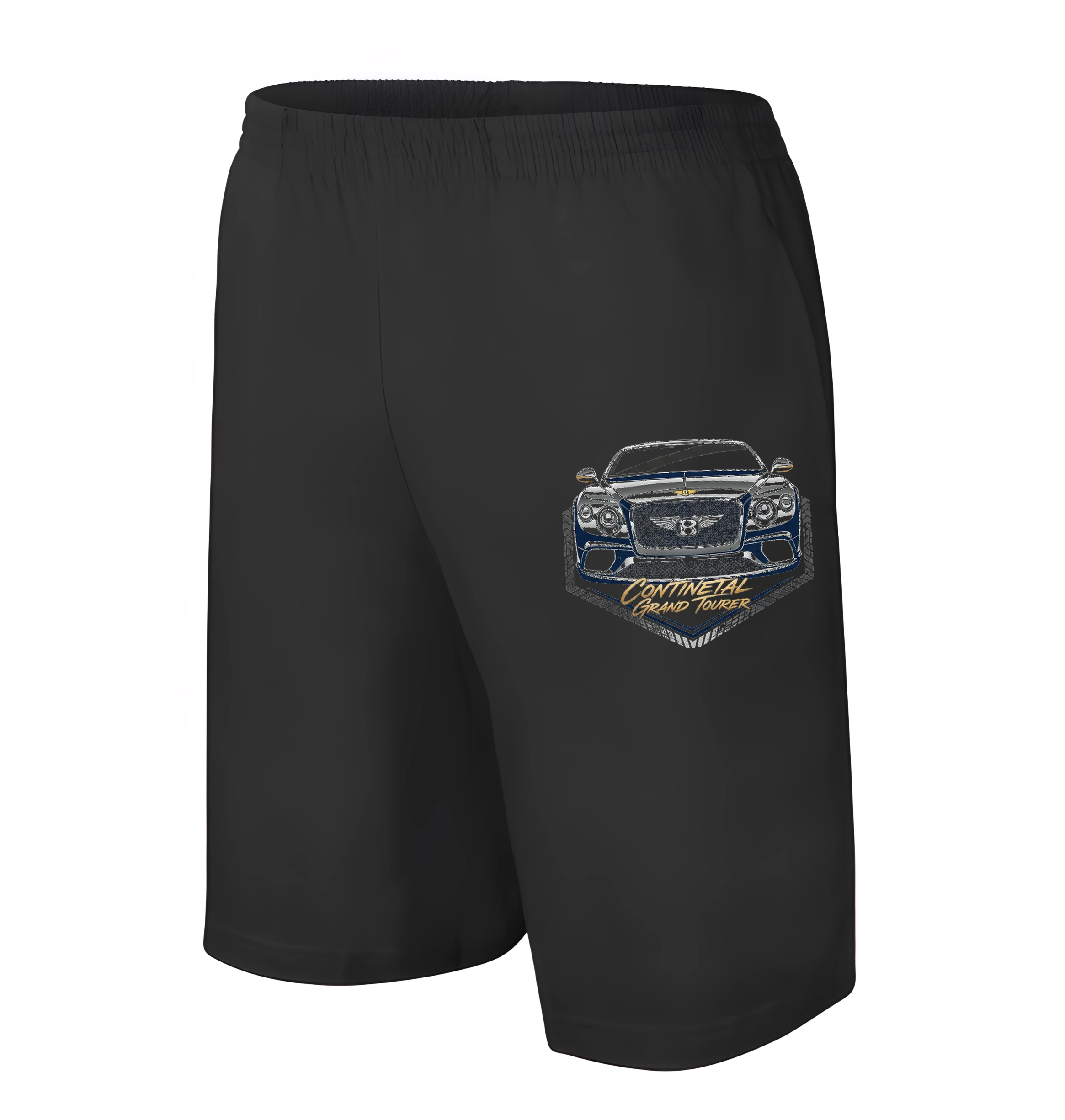 men_shorts_black_Královská_Jízda_Bentley_Continental_Grand_Tourer_V_Zlatém_Tónu_Black