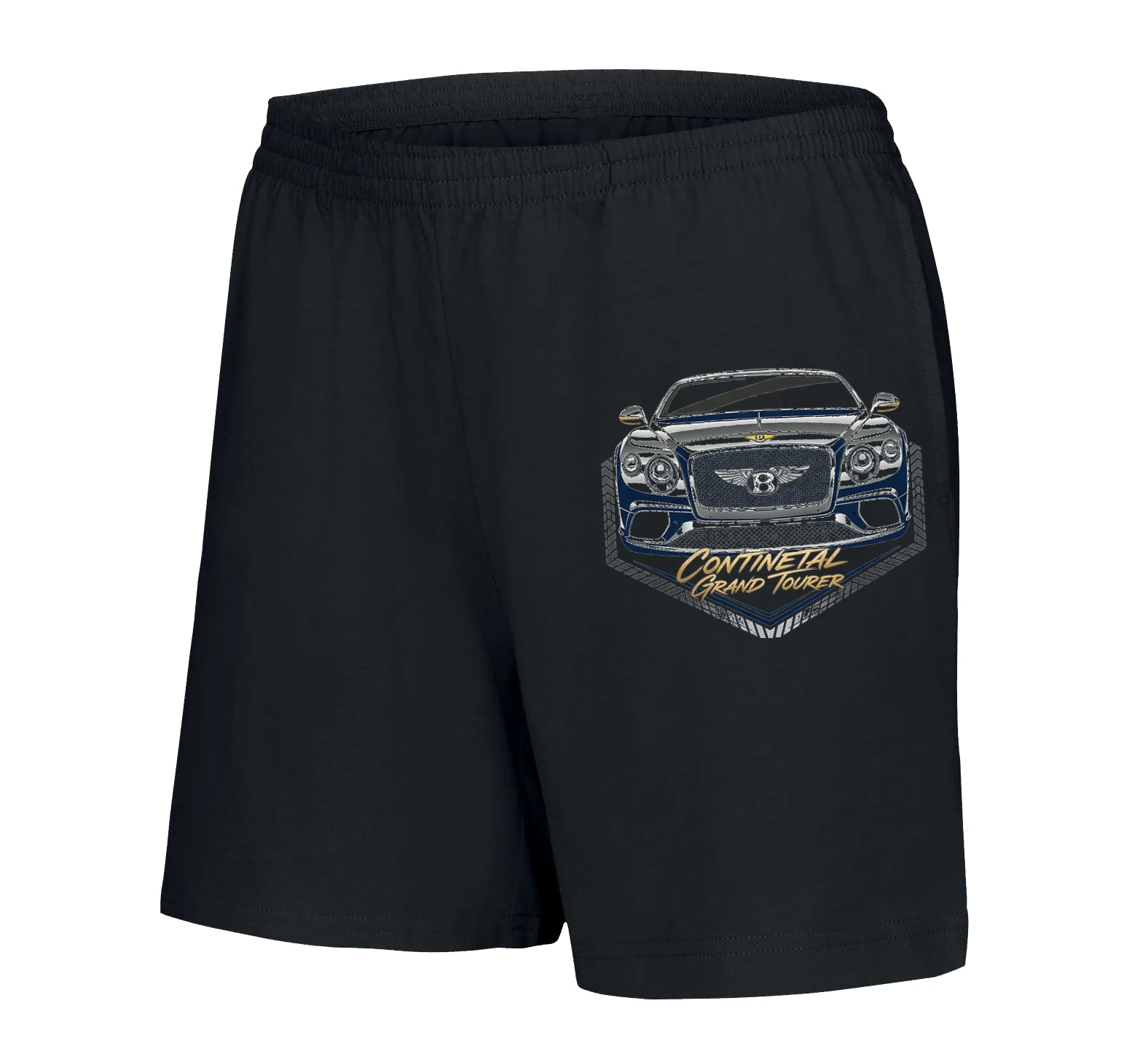 woman_shorts_black_Královská_Jízda_Bentley_Continental_Grand_Tourer_V_Zlatém_Tónu_Black