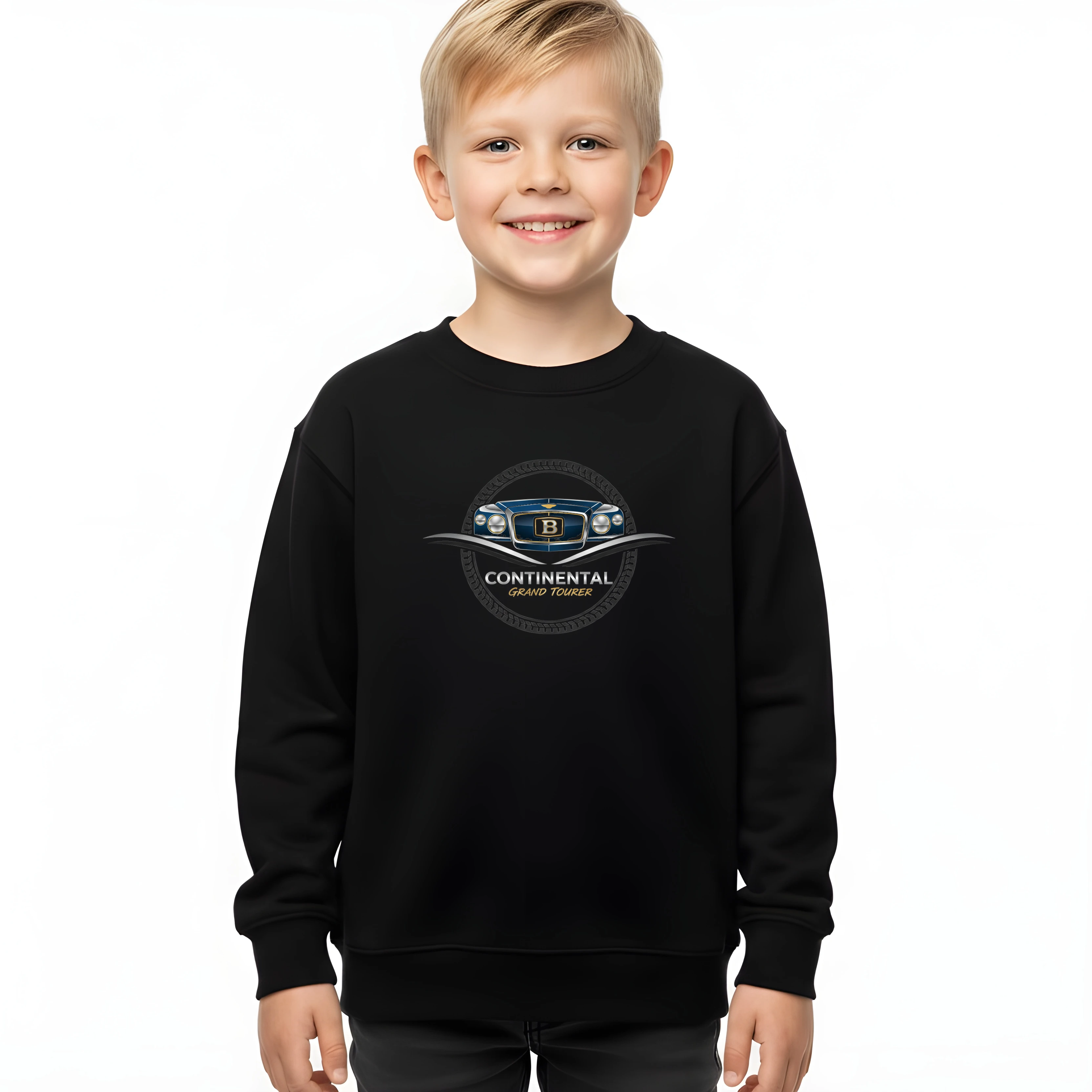 kids_sweatshirt_black_Síla_Elegance_Continental_Grand_Tourer_Luxusní_Emblém_Přesnost_A_Rychlost_Black_uptop