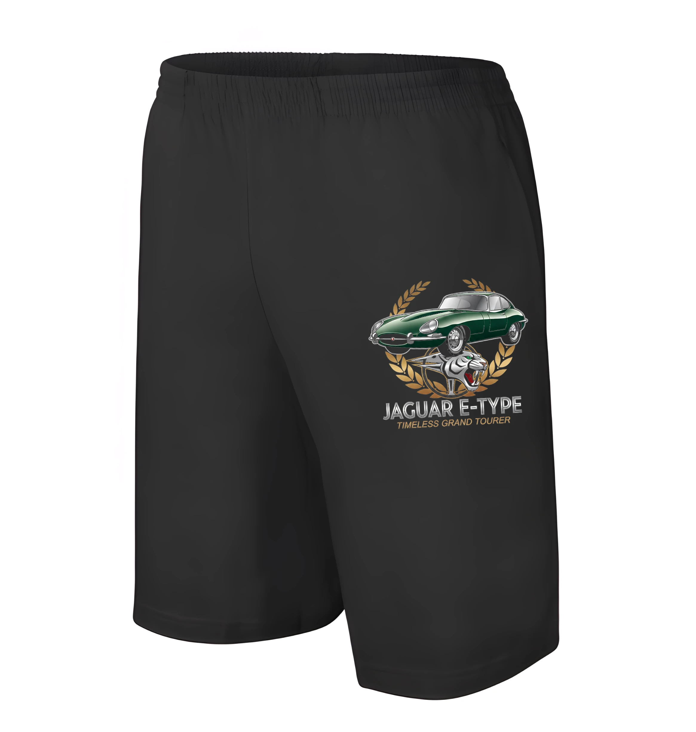 men_shorts_black_Jaguar_Etype_Nadčasová_Ikona_Zelená_Klasika_A_Divoký_Šarm_Black