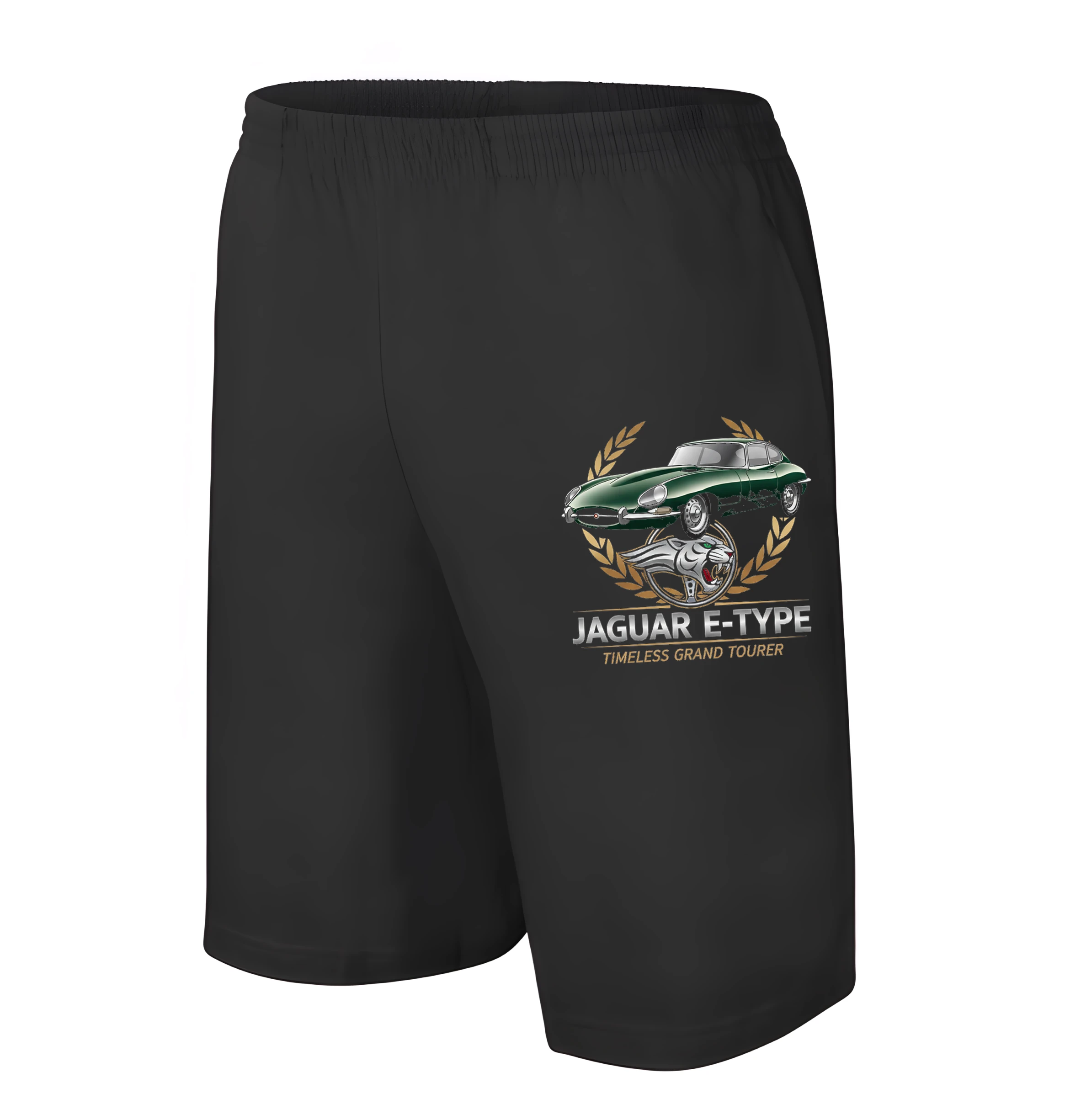 men_shorts_black_Jaguar_Etype_Věčná_Britská_Ikona_Čisté_Elegance_A_Rychlosti_Black
