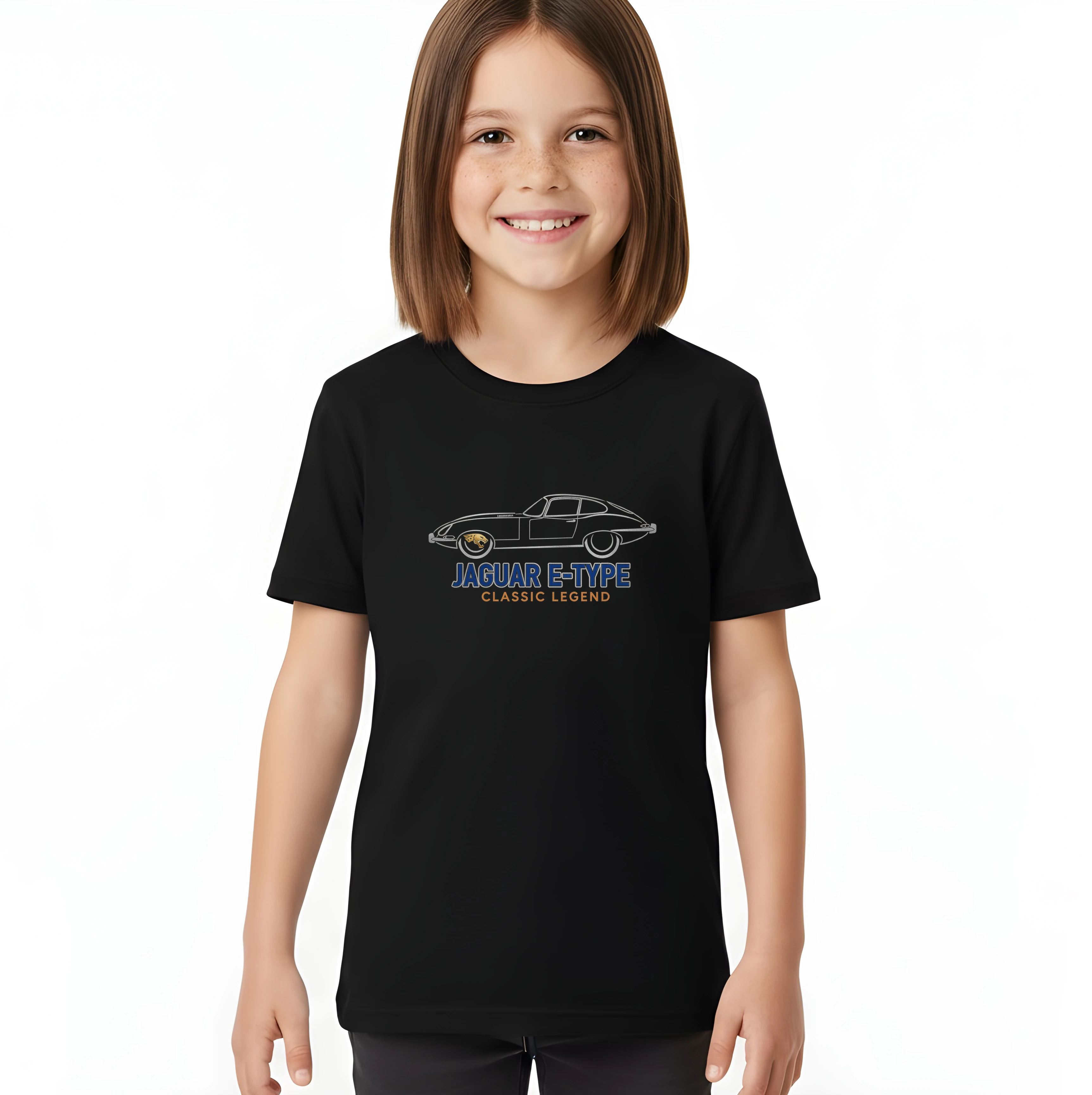 kids_tshirt_black_Jaguar_Etype_Klasická_Legenda_Elegantní_Silueta_A_Zlatý_Detail_Black_uptop