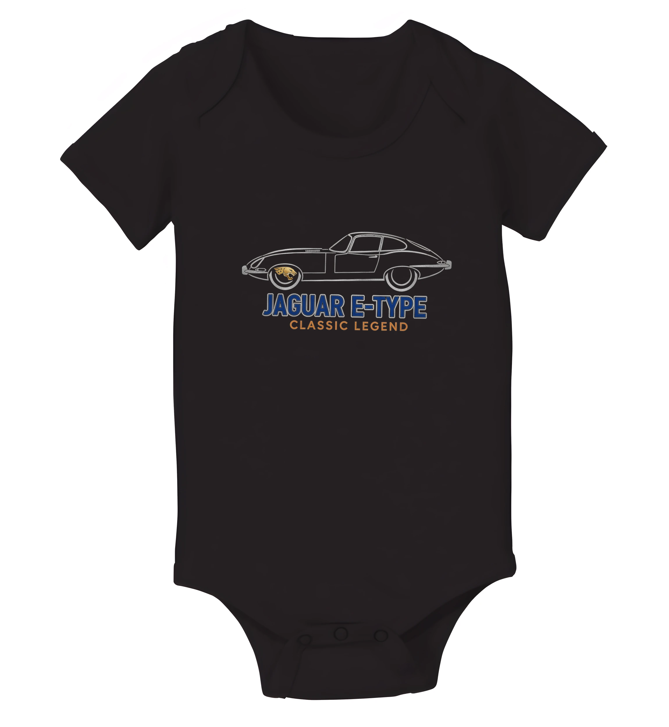 Dětské body Jaguar Etype Klasická Legenda Elegantní Silueta A Zlatý Detail