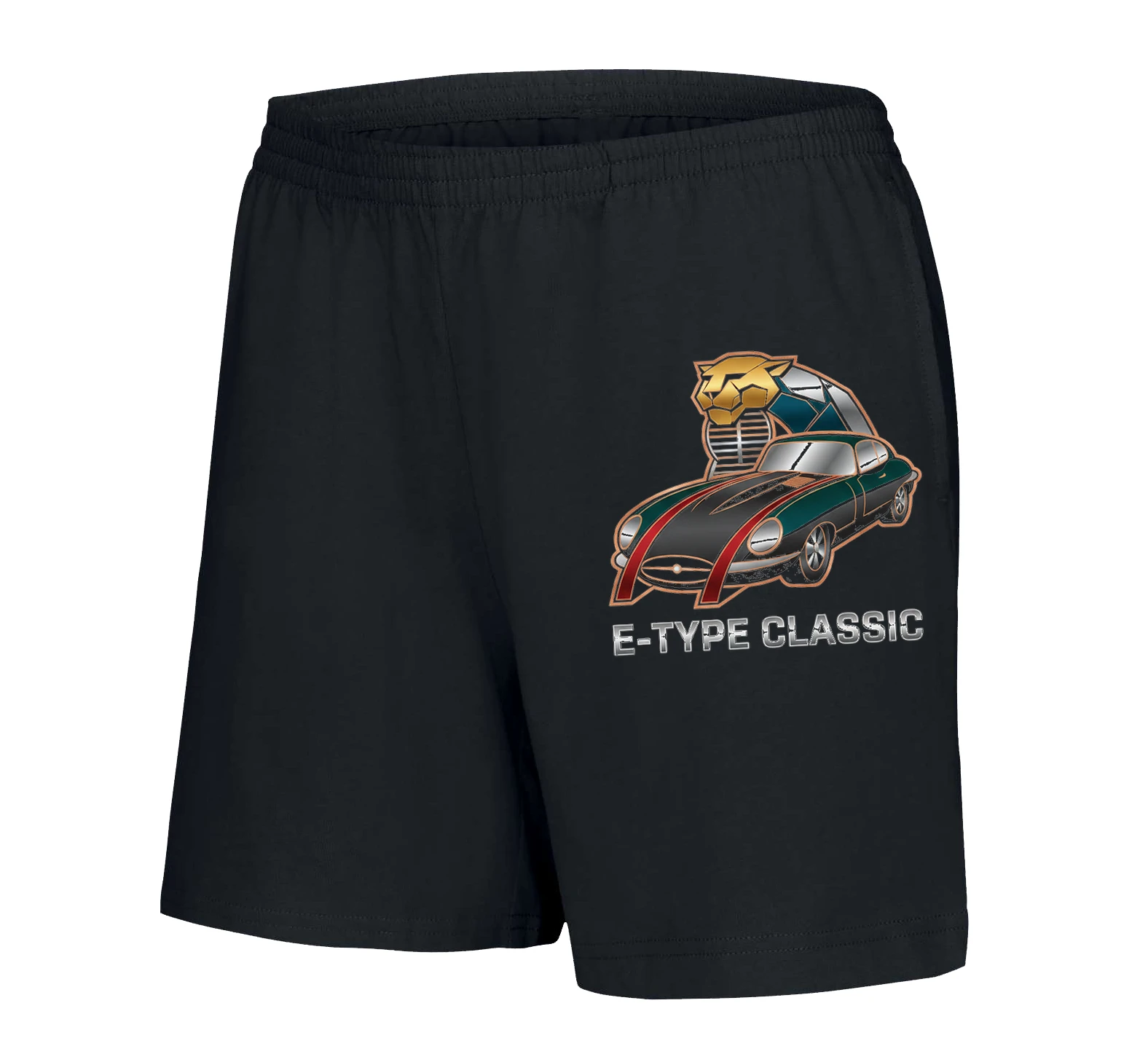 woman_shorts_black_Etype_Classic_Jaguarův_Zlatý_Gepard_Klasická_Krása_A_Síla_Black
