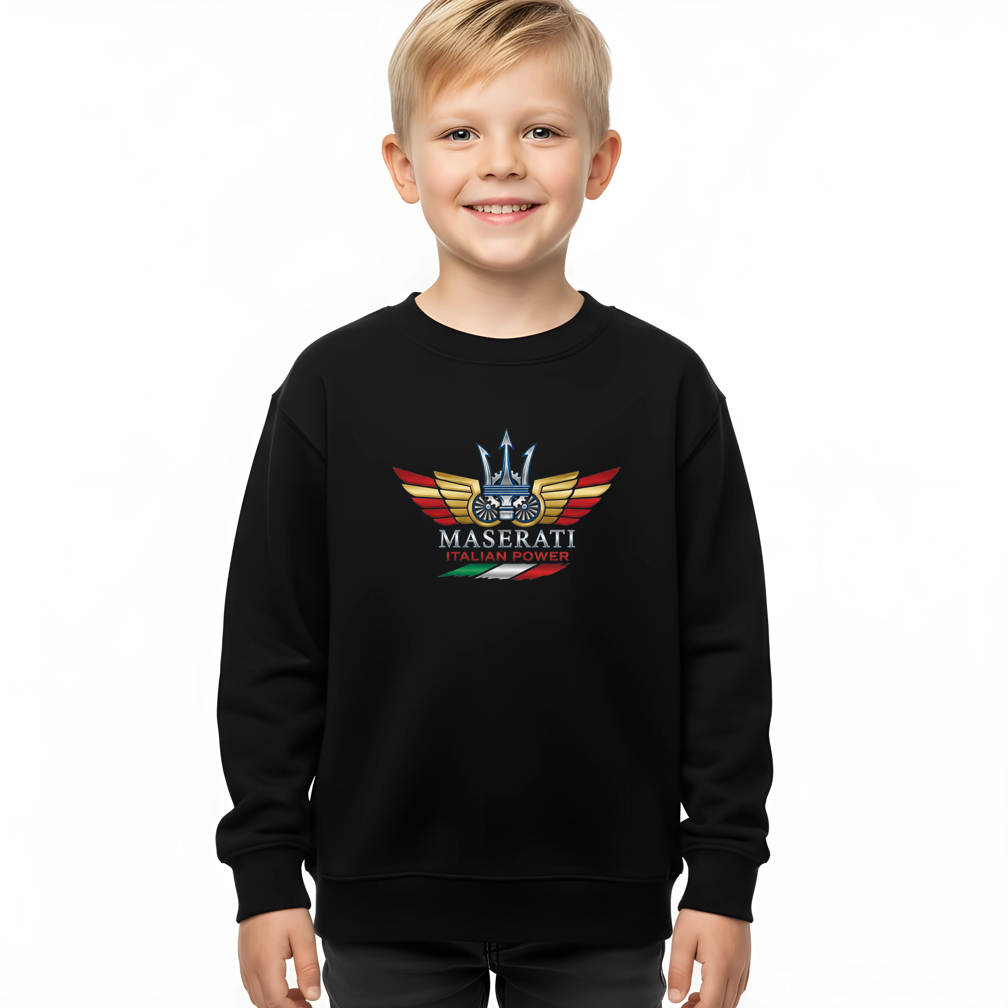 kids_sweatshirt_black_Maserati_Italská_Tridentová_Síla_Křídla_Precizní_Mechanika_A_Luxusní_Výkon_Black_uptop