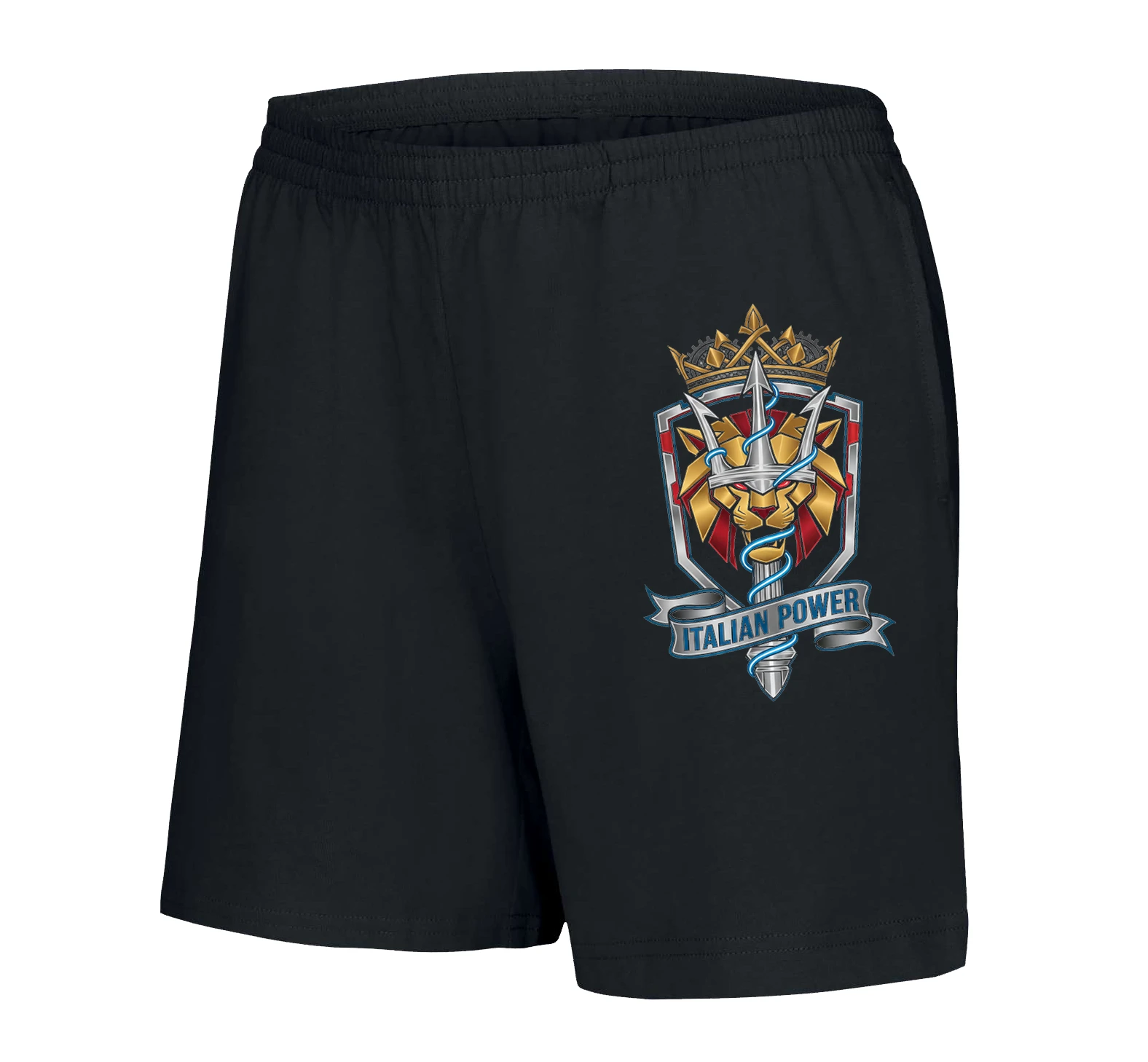 woman_shorts_black_Královský_Lví_Štít_S_Trojzubcem_Italian_Power_Black