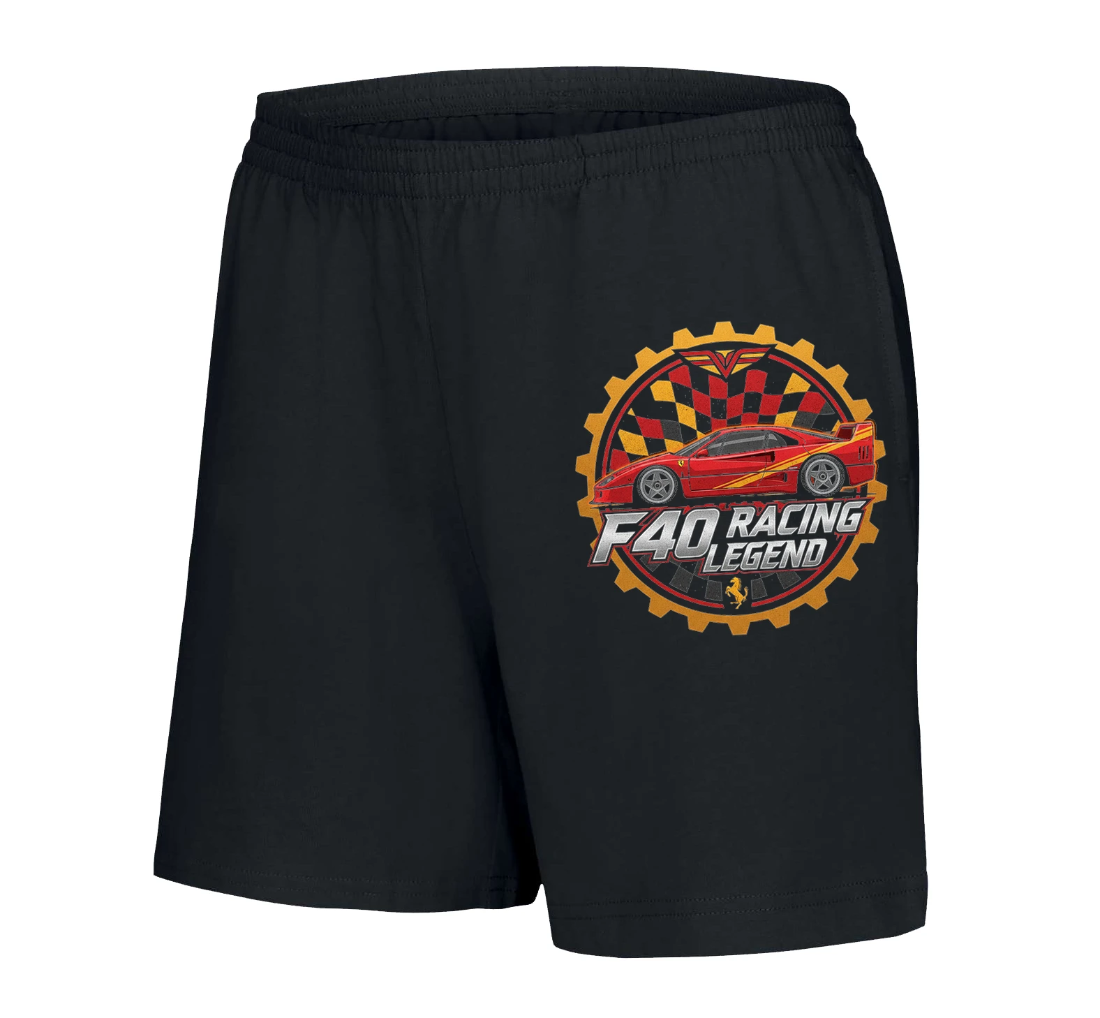 woman_shorts_black_Ferrari_F40_Racing_Legend__Ikona_Závodních_Tratí_A_Adrenalinu_Black