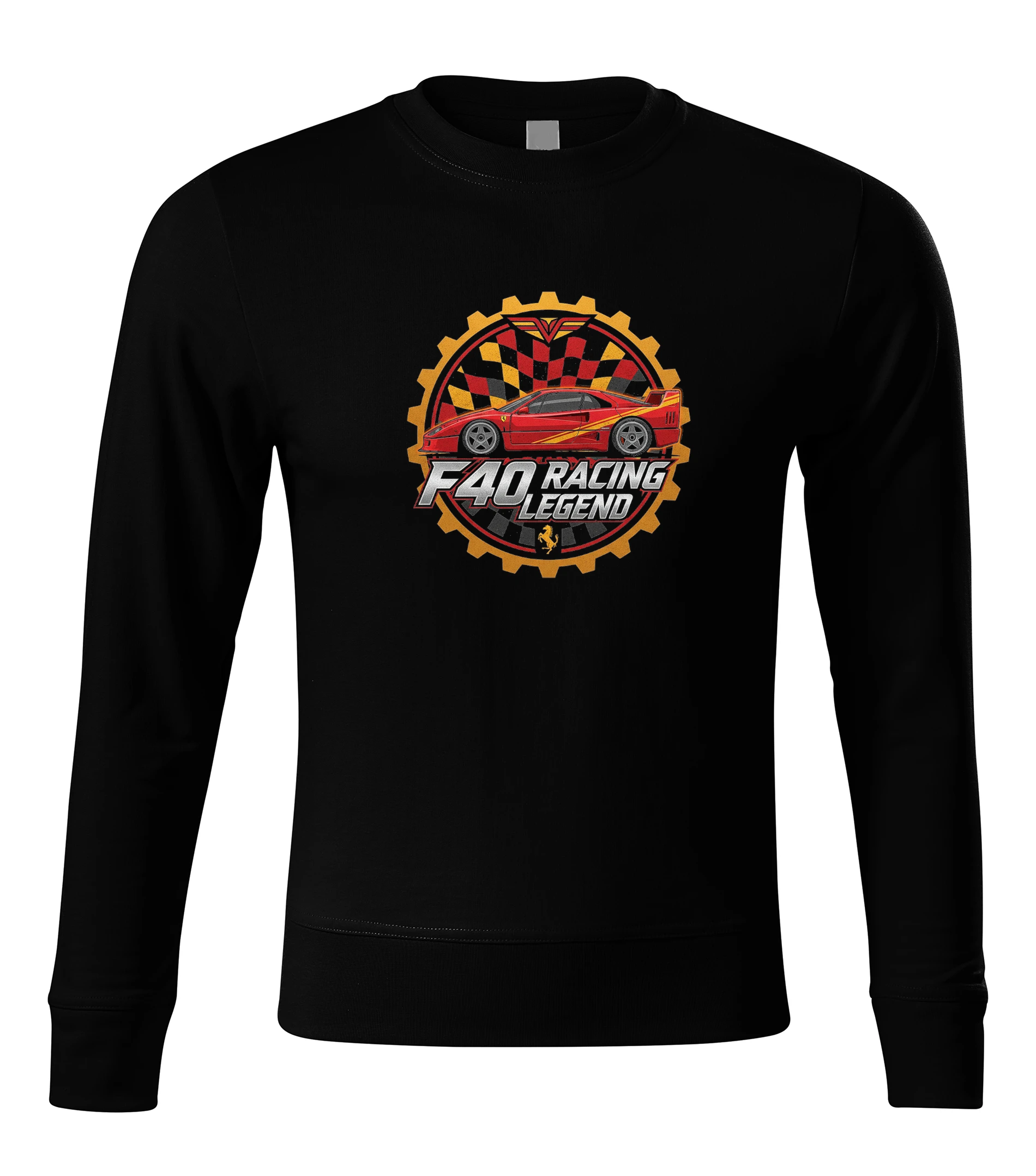 sweatshirt_black_Ferrari_F40_Racing_Legend__Ikona_Závodních_Tratí_A_Adrenalinu_Black