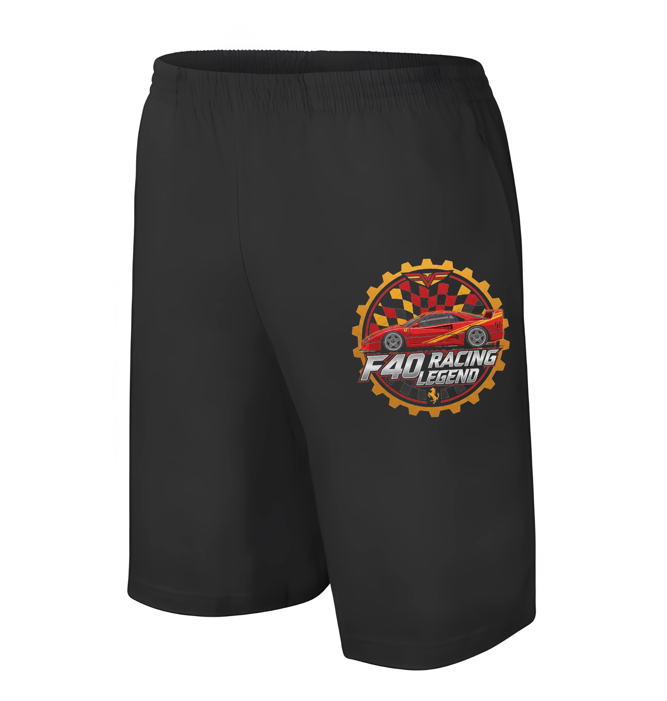 men_shorts_black_Ferrari_F40_Racing_Legend__Ikona_Závodních_Tratí_A_Adrenalinu_Black