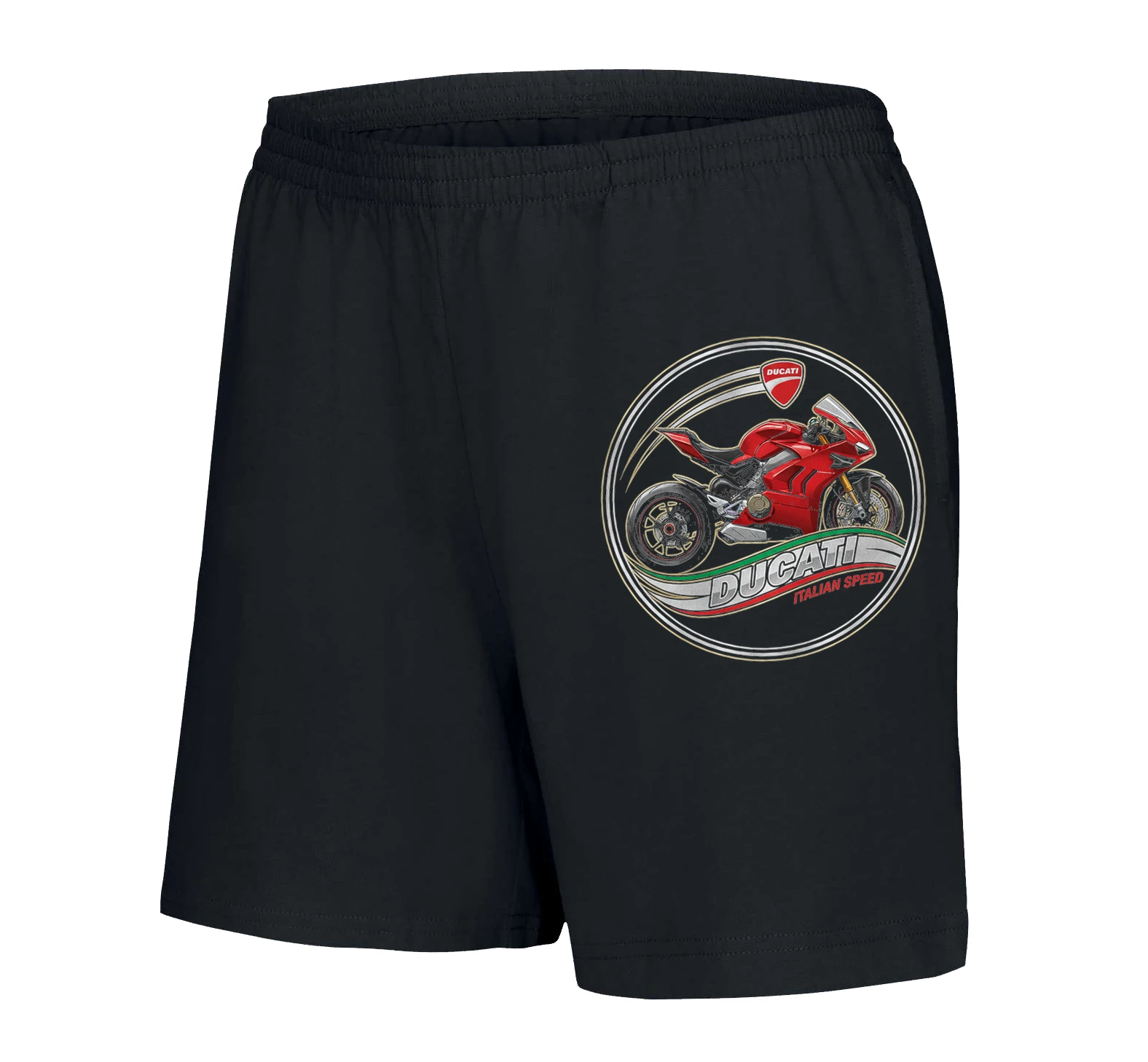 woman_shorts_black_Ducati_Italská_Rychlost_Čistá_Síla_A_Adrenalin_Na_Silnici_Black