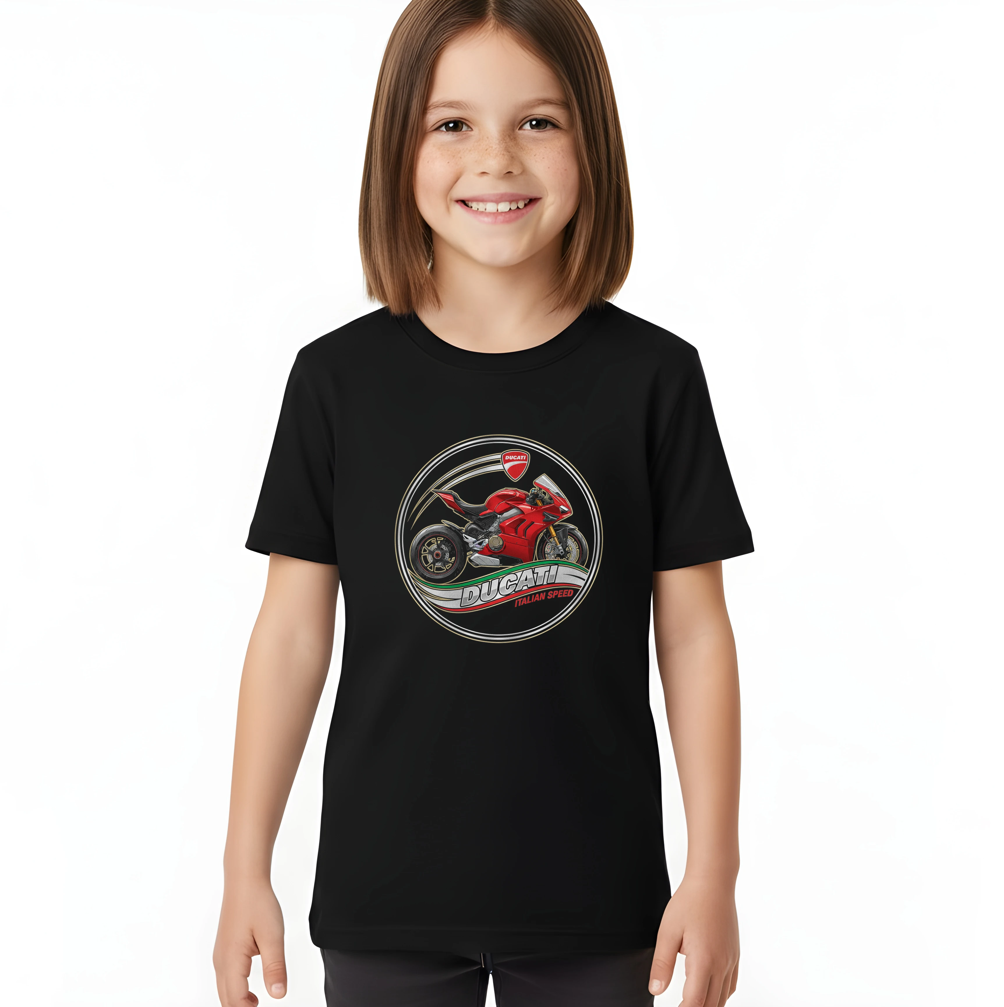 kids_tshirt_black_Ducati_Italská_Rychlost_Čistá_Síla_A_Adrenalin_Na_Silnici_Black