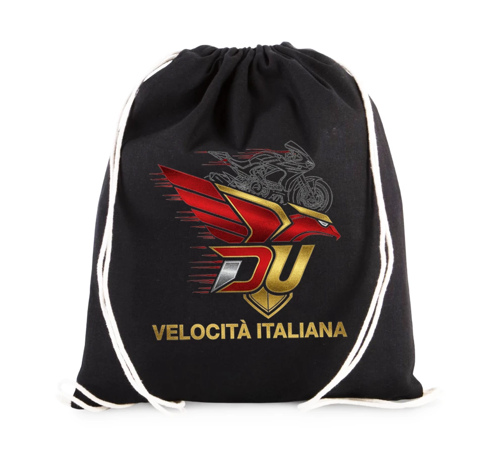 Vak na chrbát Okrídlená Talianska Rýchlosť Ducati Zlatý Sokol Adrenalínové Jazdy