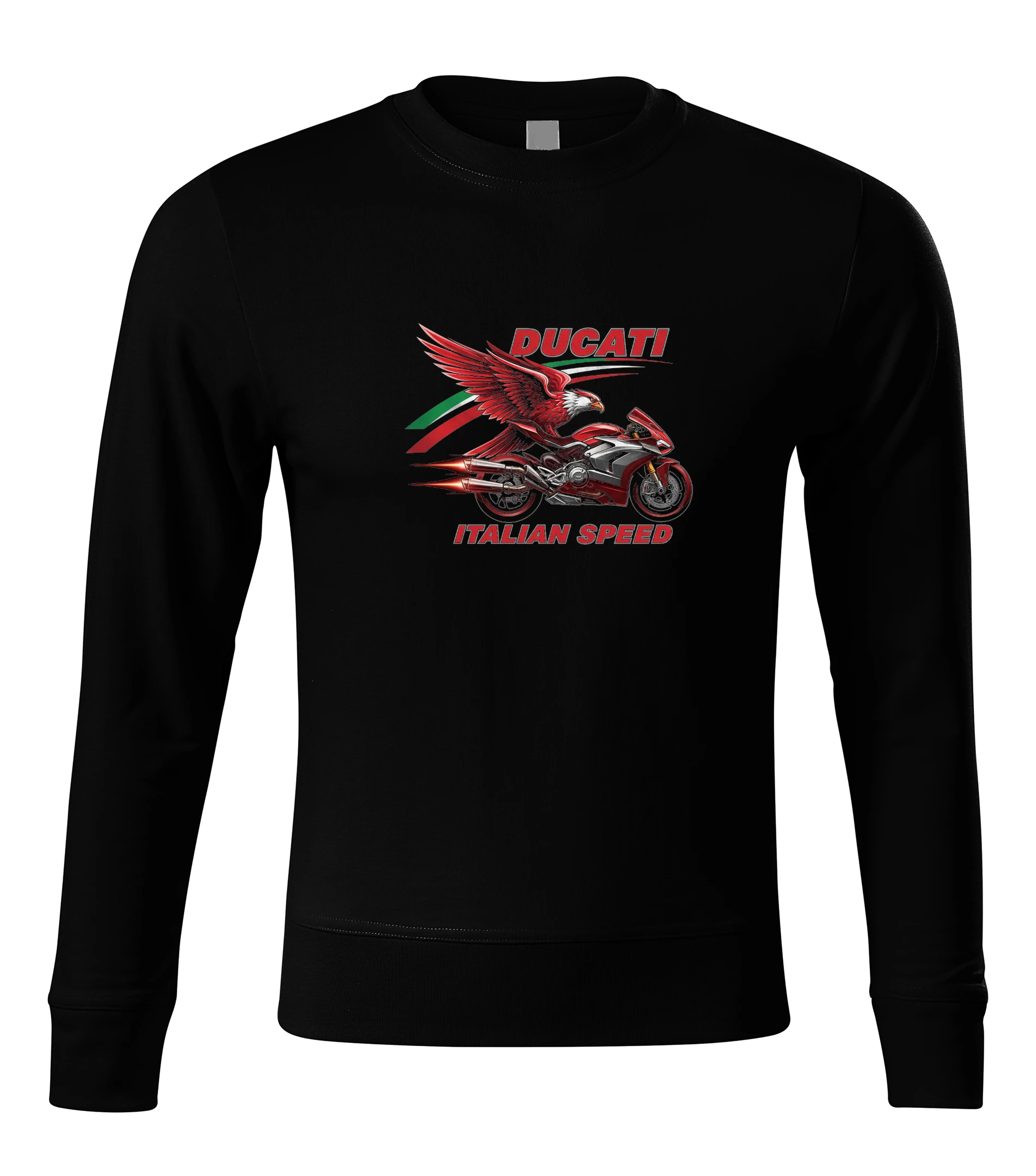 sweatshirt_black_Ducati_Italská_Rychlost_Orel_Plameny_A_Závodní_Vášeň_Black