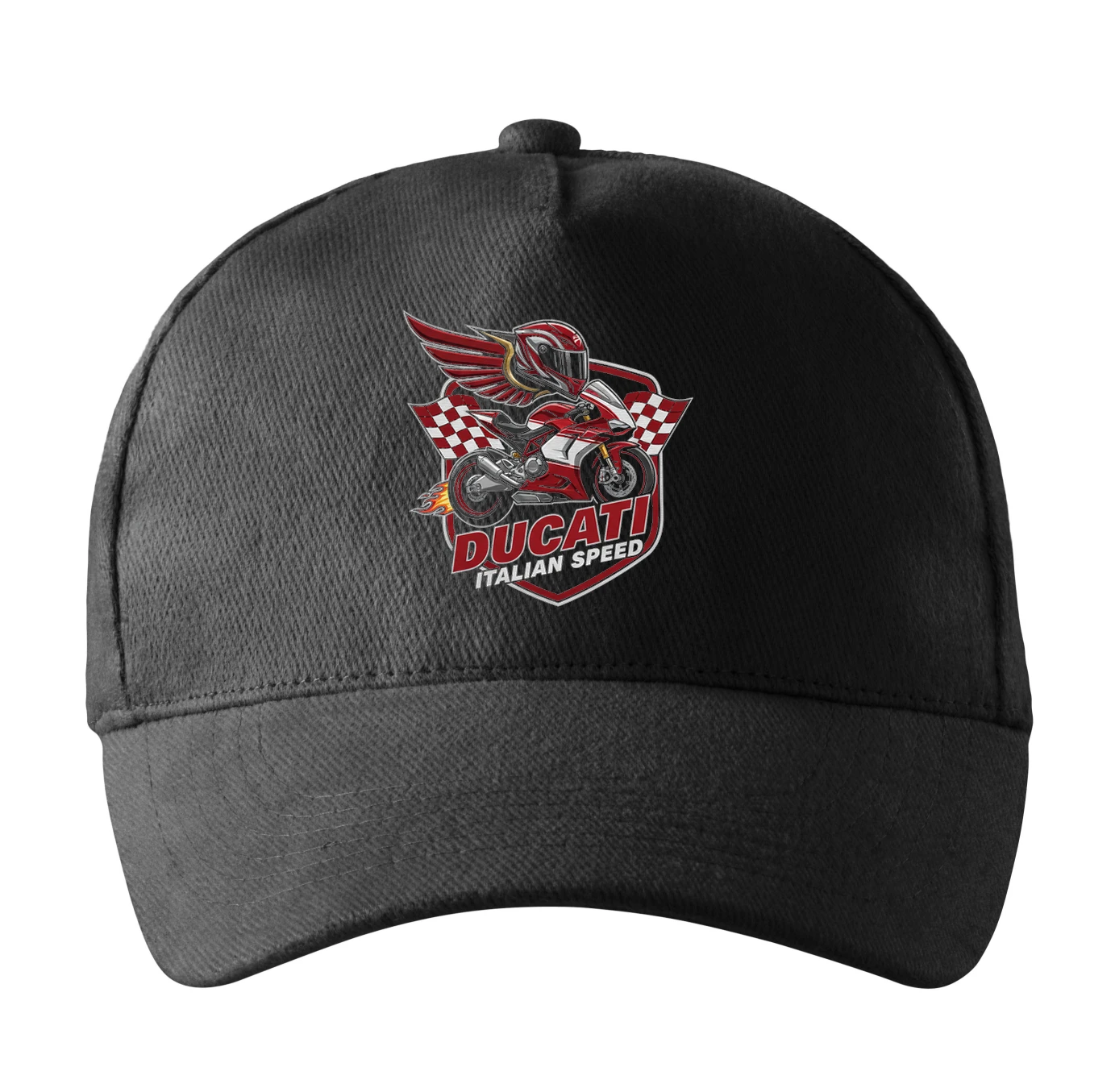 Cap Ducati olasz Power of Speed szárnyas motorkerékpár és sakktábla győztese