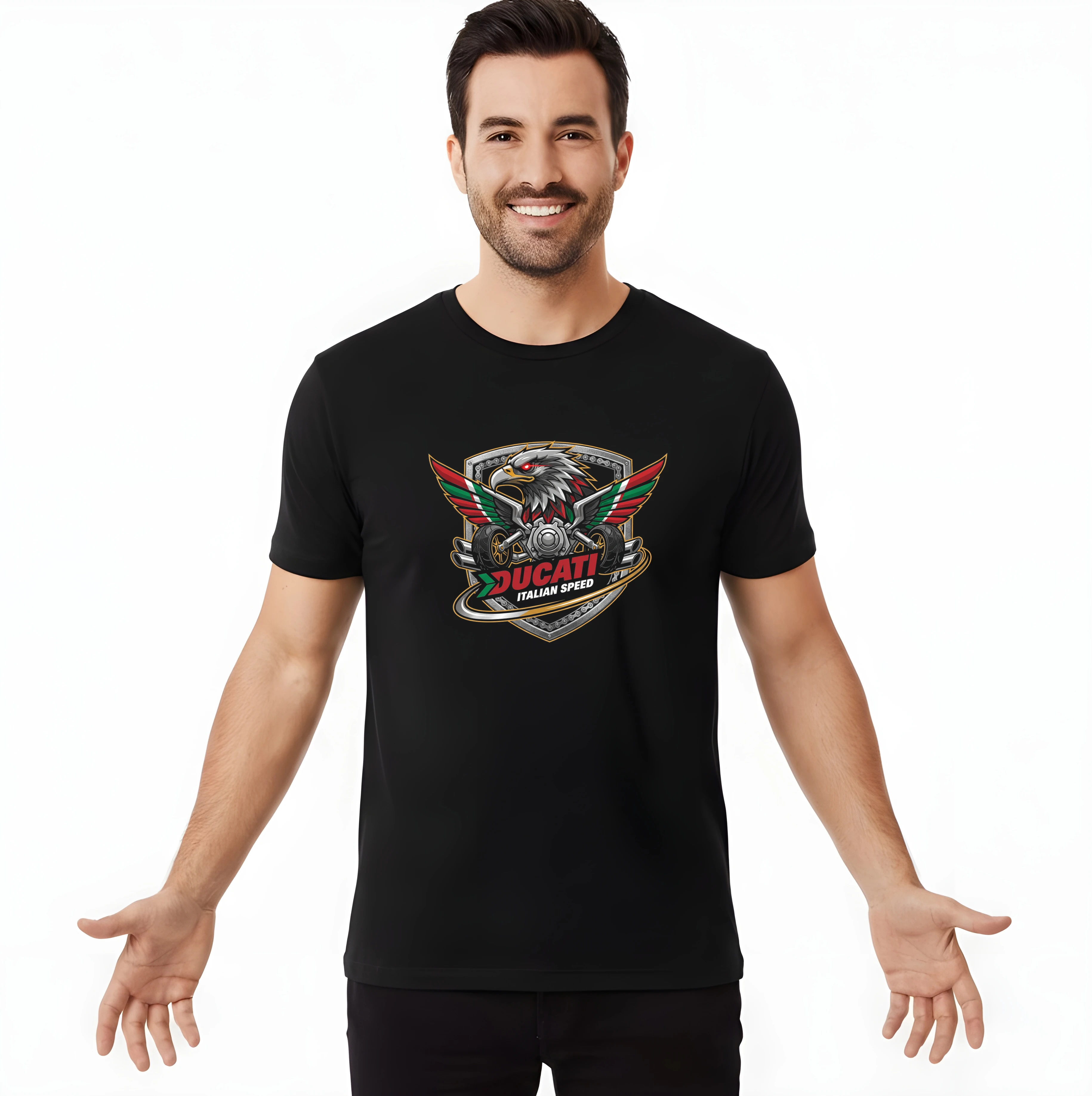 Férfi póló Ducati Eagle Italian Power Speed And Motorcycle Passion