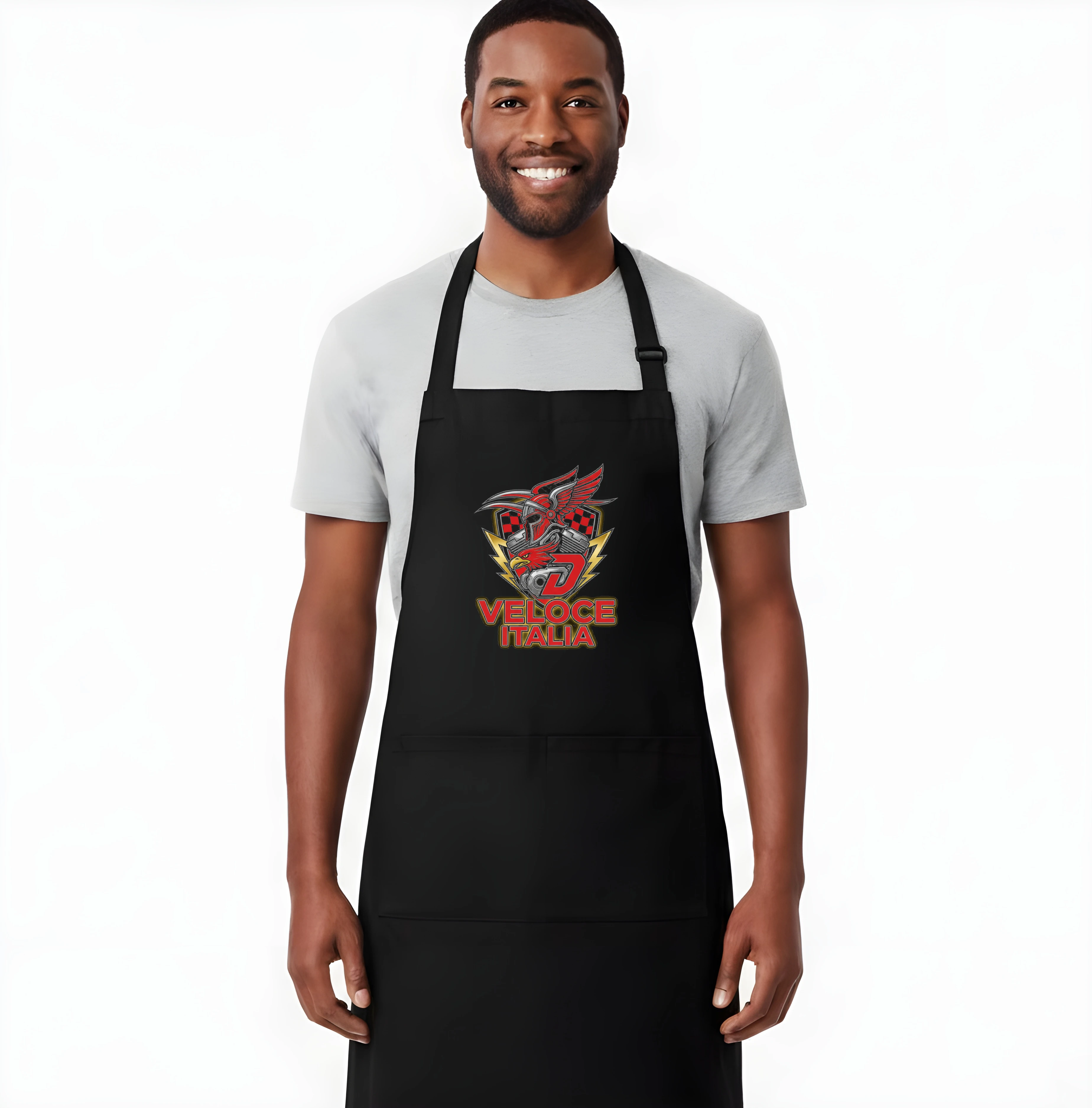 apron_black_Ohnivý_Orel_Ducati_Veloce_Itálie_Adrenalin_Řev_Rychlostí_Black
