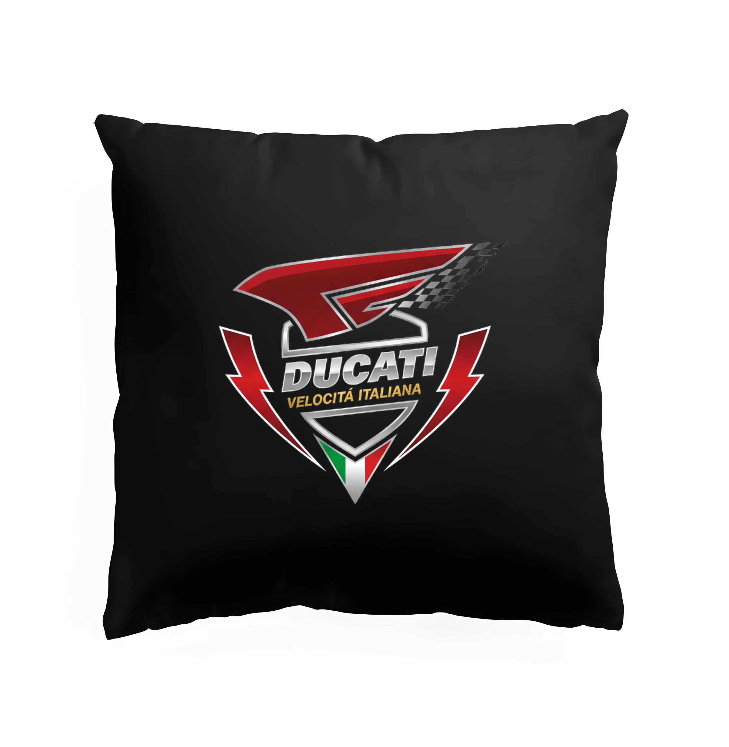 pillow_black_Ducati_Italská_Rychlost_A_Závodní_Vášeň_Síla_Styl_A_Tradice_Black