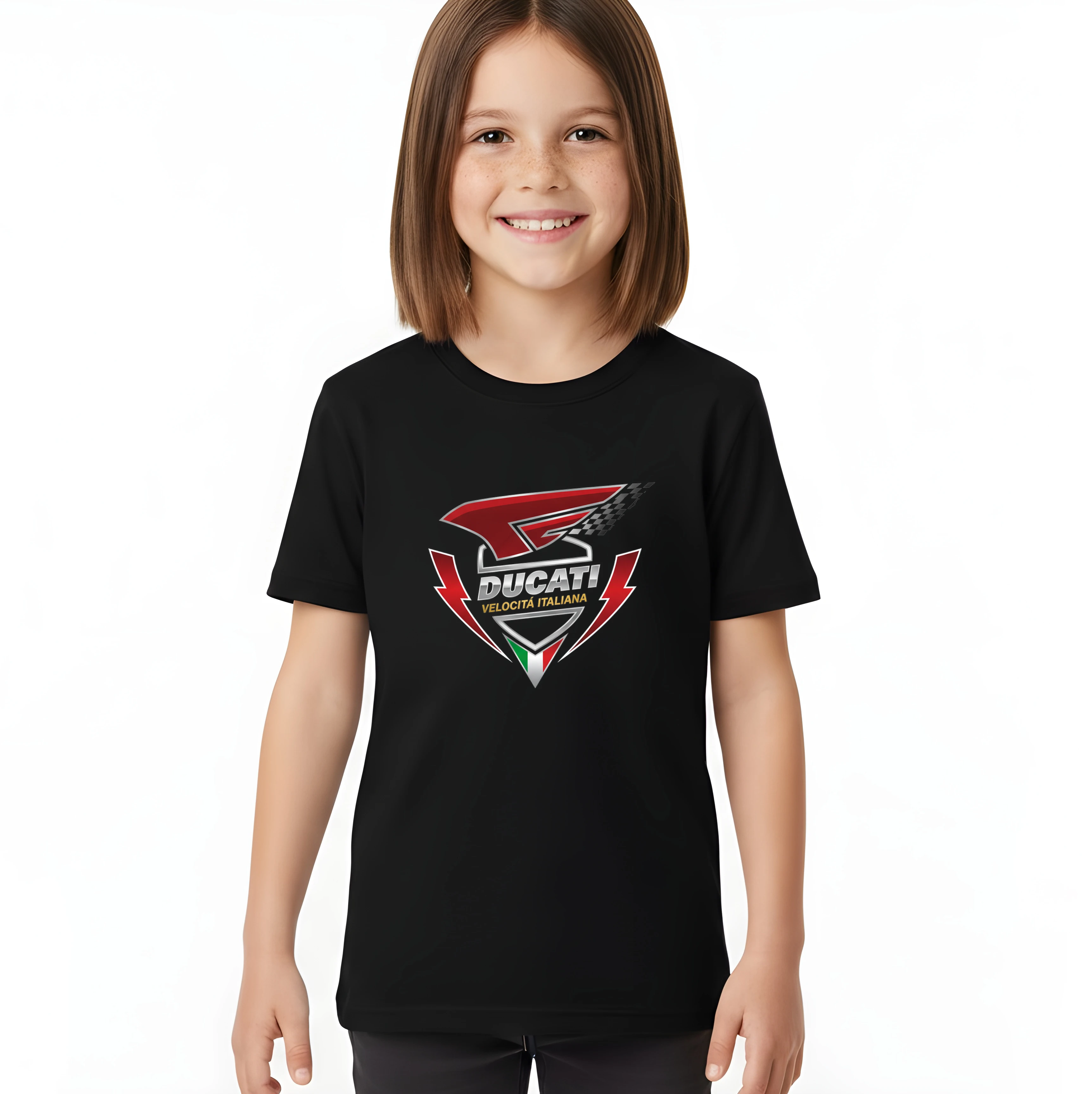 kids_tshirt_black_Ducati_Italská_Rychlost_A_Závodní_Vášeň_Síla_Styl_A_Tradice_Black