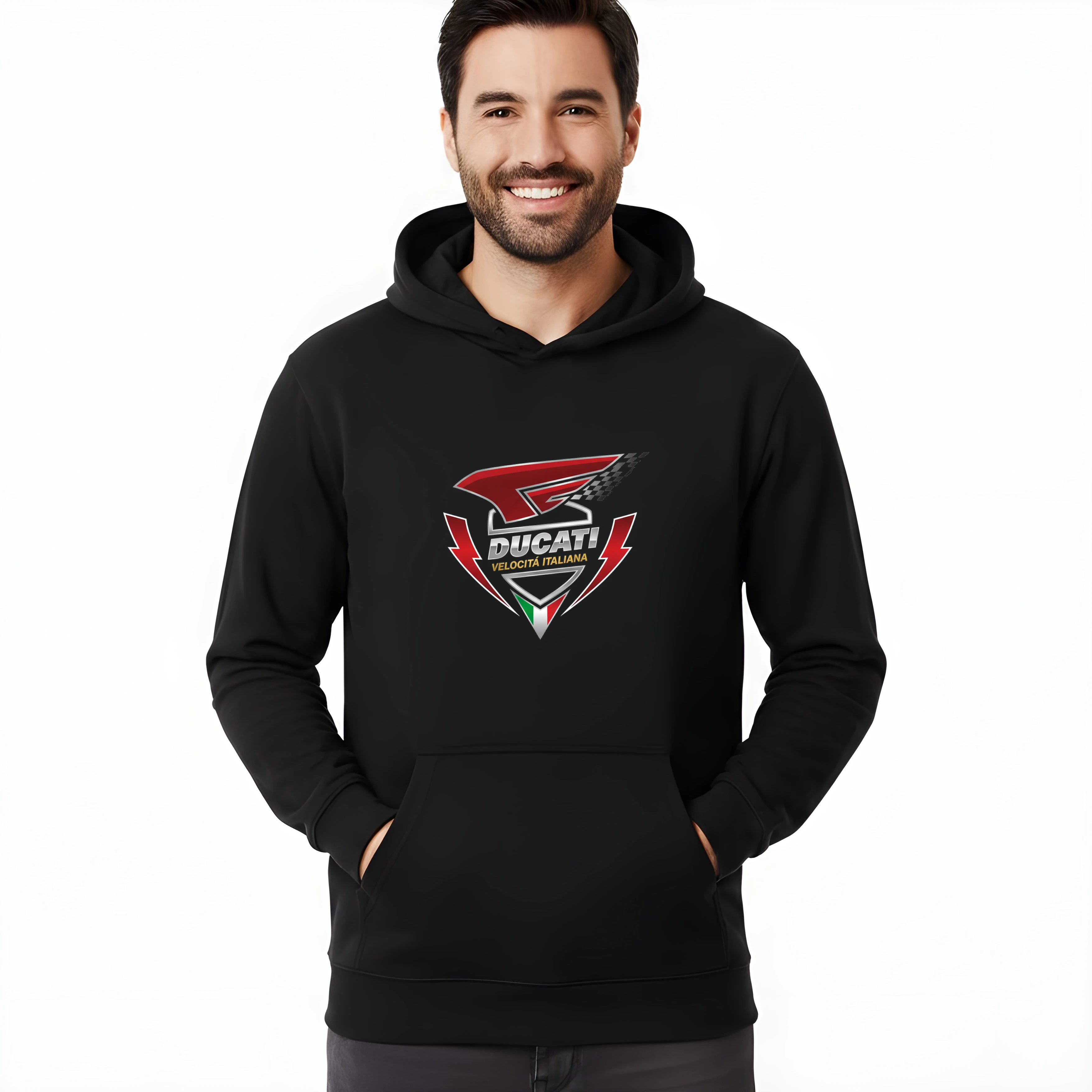 hoodie_black_Ducati_Italská_Rychlost_A_Závodní_Vášeň_Síla_Styl_A_Tradice_Black